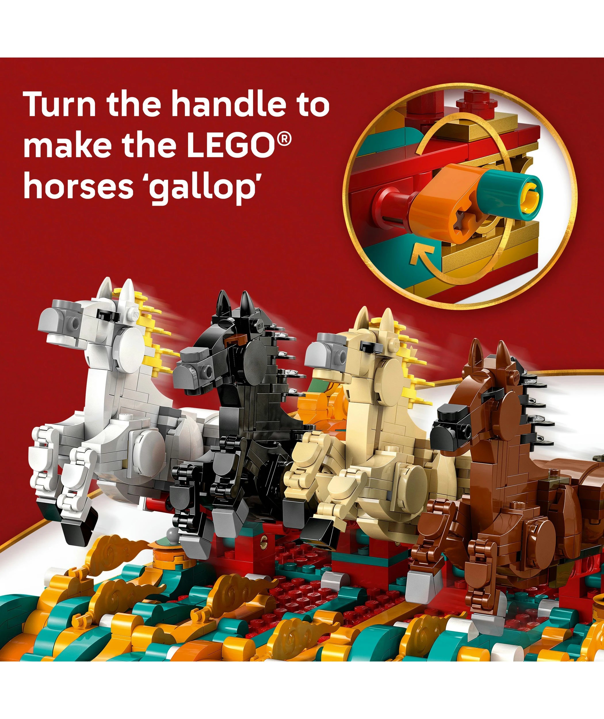 6 LEGO Spring Festival Galloping Horses Canvas 80119, 6 of 10