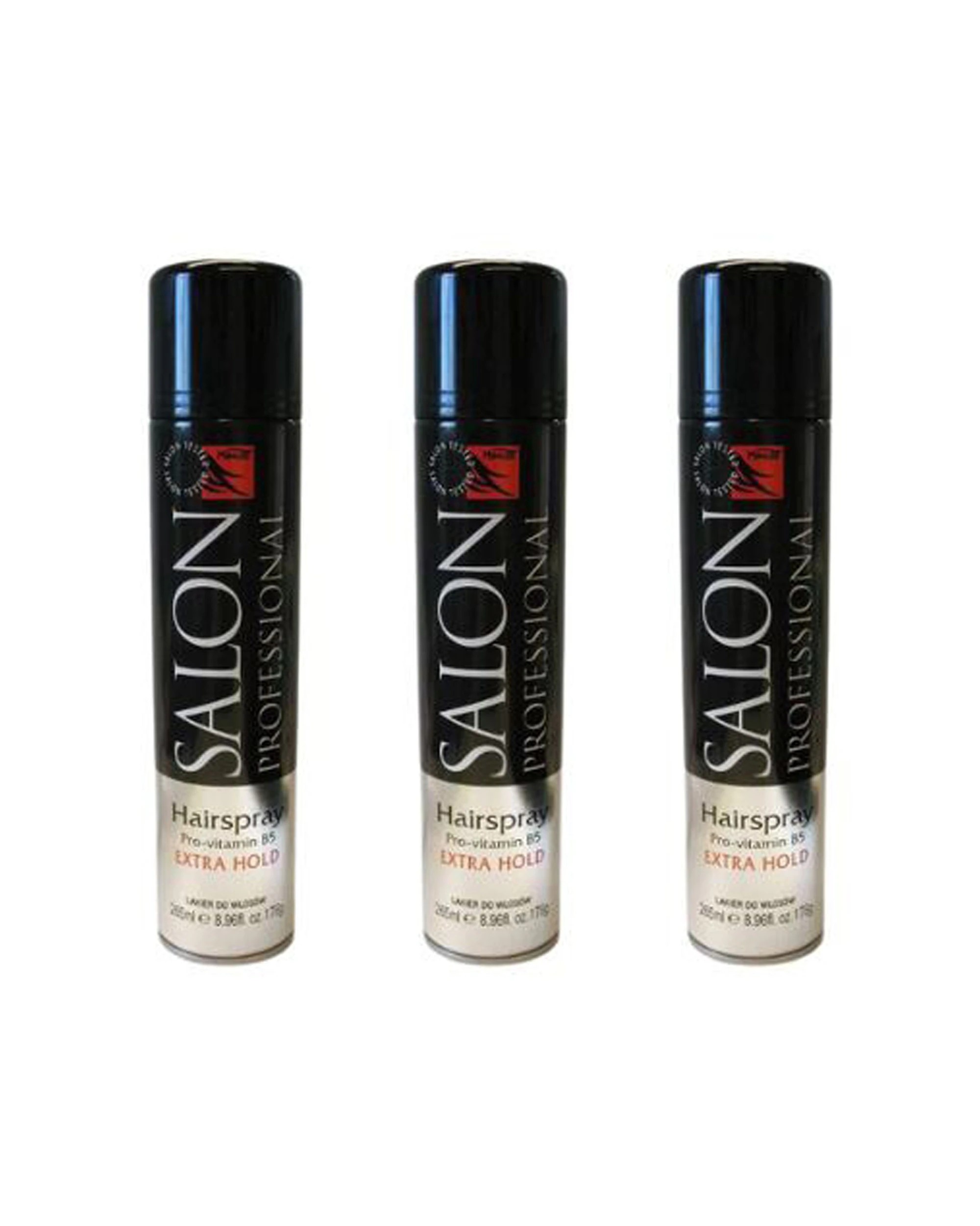 1 Minuet 3PK Salon Professional Spray Extra Hold For All Hair Types 265ml - Black, 1 of 3