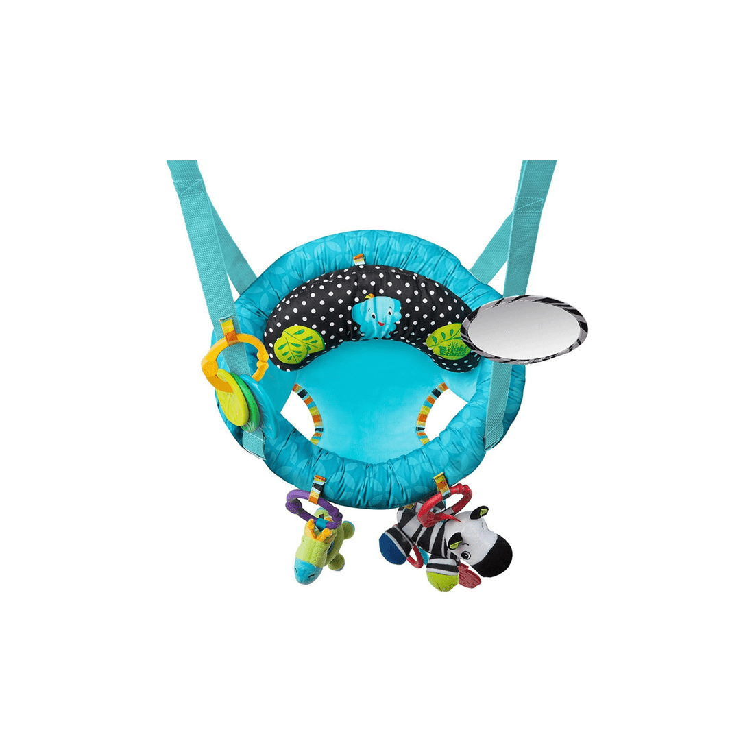 3 Bright Starts Baby Bounce N Spring Deluxe Door Clamp Jumper With Plush Toys Mirror
 - Multi, 3 of 7