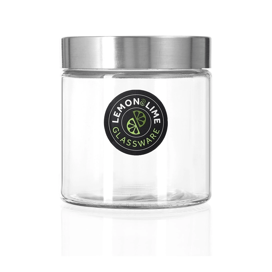 1 Lemon & Lime Alto 830ml Glass Jar 12cm Stainless Steel Lid Home Kitchen Storage
 - Clear, 1 of 2