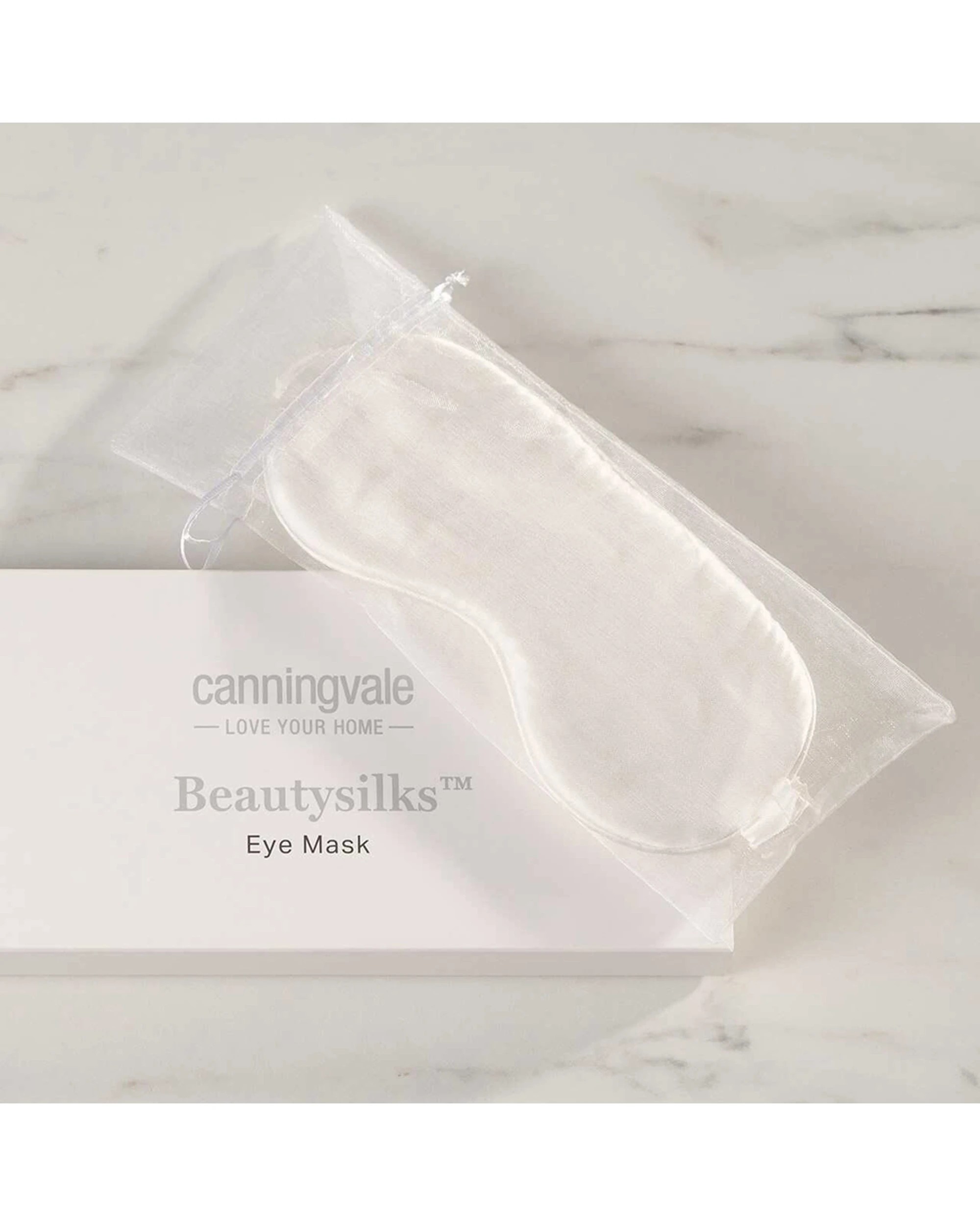 1 Canningvale Beautysilks Eye Mask Light-Blocking Sleep Aid - Ivory - White, 1 of 1