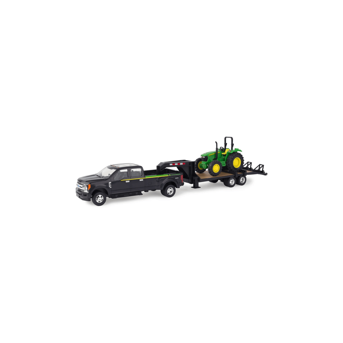 1 John Deere Ford F350 Pickup Truck Ute With Gooseneck Trailer And Tractor 3 Years Plus - Green, 1 of 3