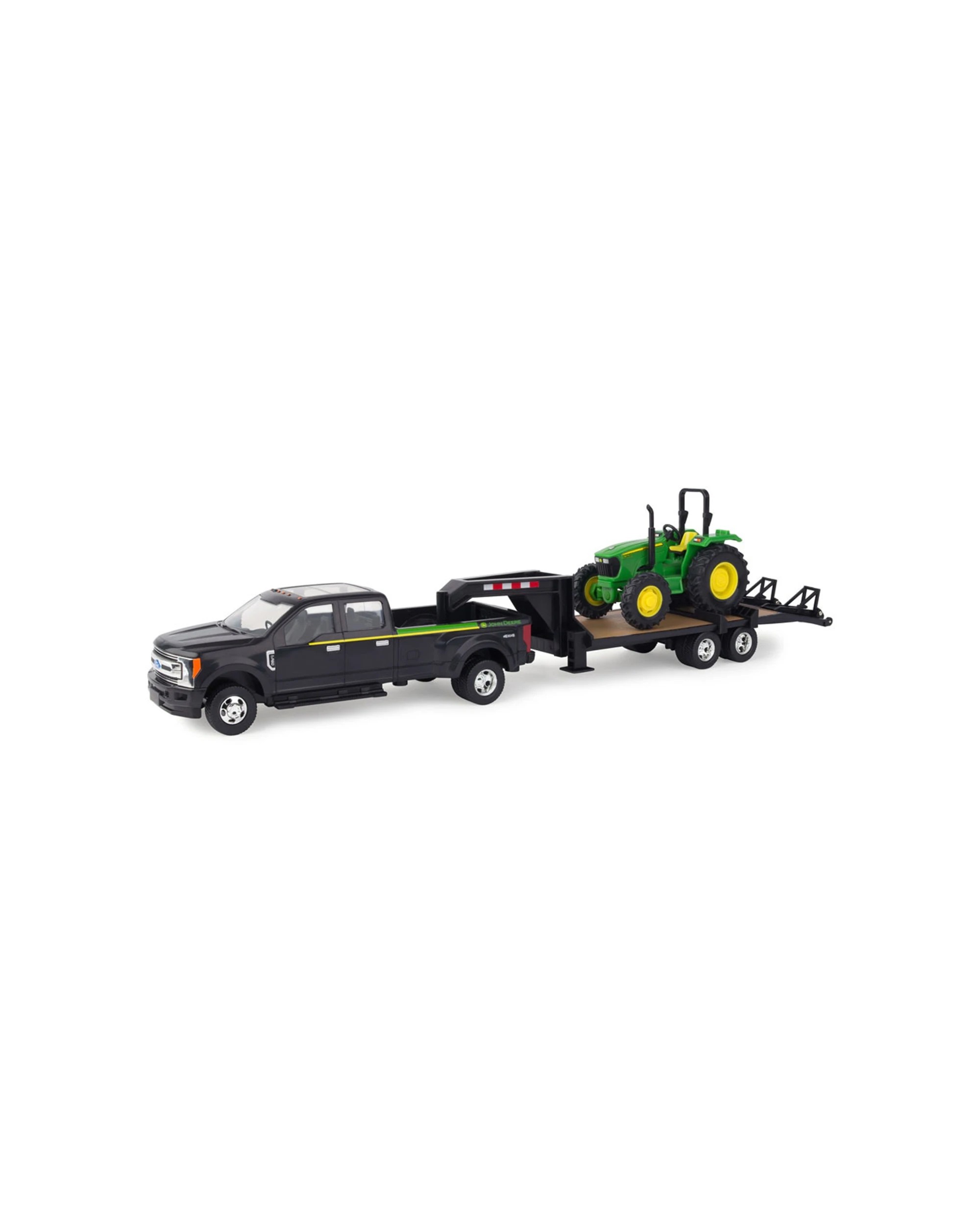 1 John Deere Ford F350 Pickup Truck Ute With Gooseneck Trailer And Tractor 3 Years Plus - Green, 1 of 3