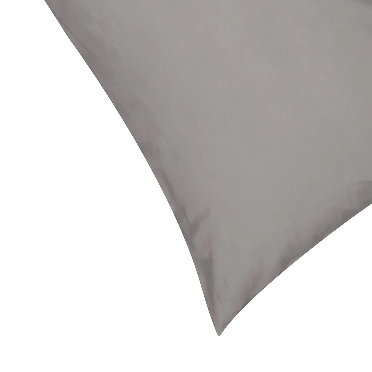 3 225 Thread Count Cotton Rich Standard Pillowcase - Grey, 3 of 4