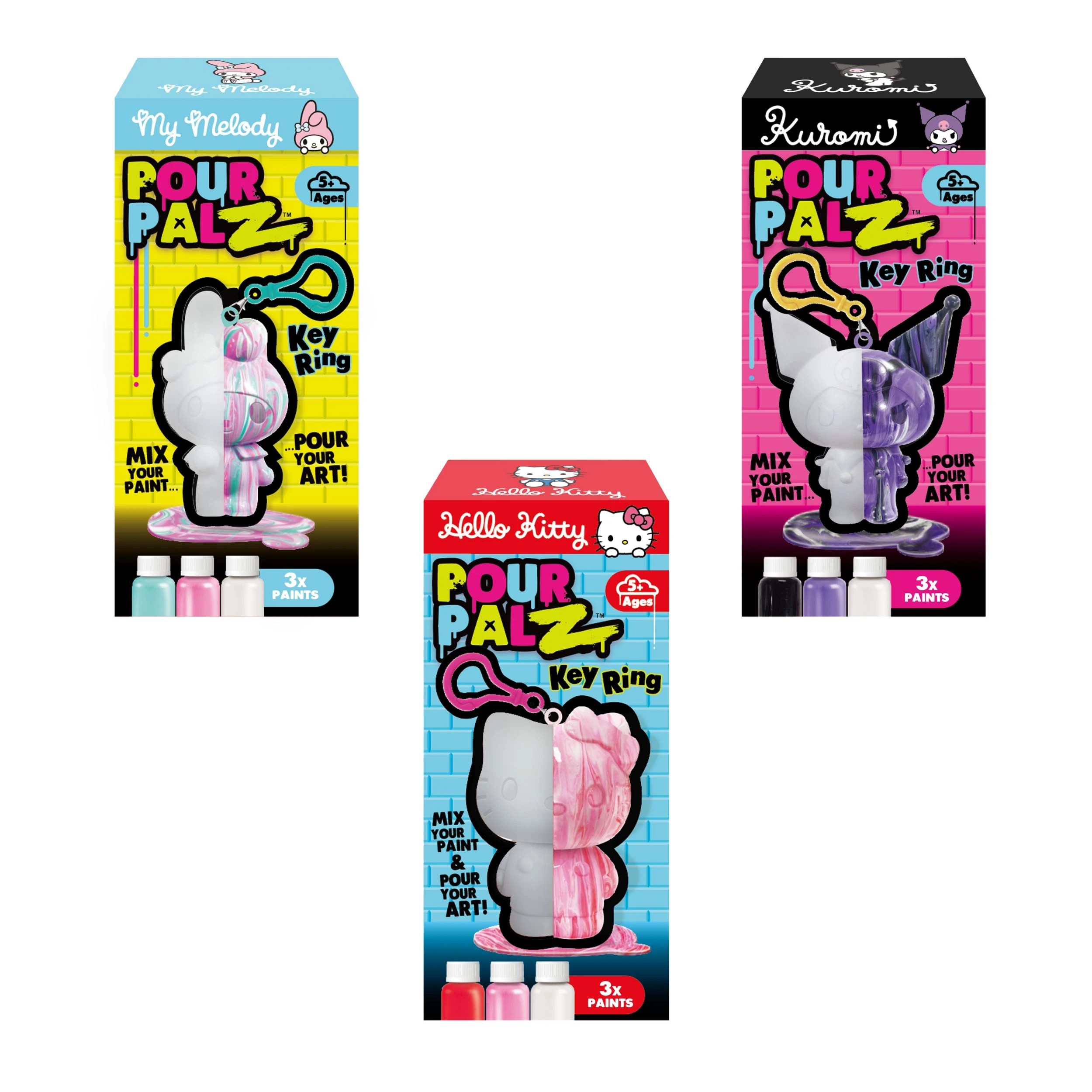 1 Pour Palz Sanrio Hello Kitty Key Ring - Assorted, 1 of 2