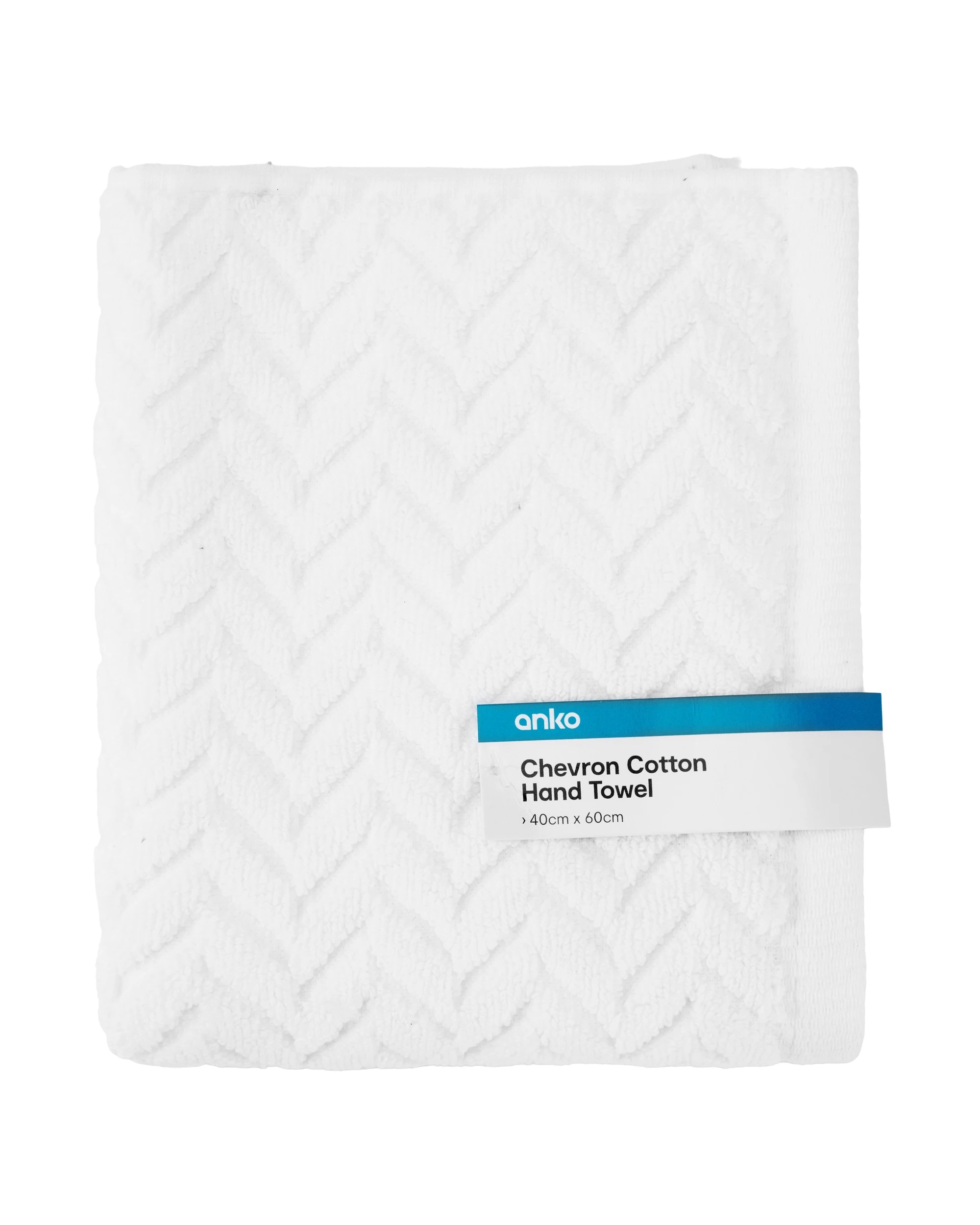 5 Chevron Cotton Hand Towel - White, 5 of 6