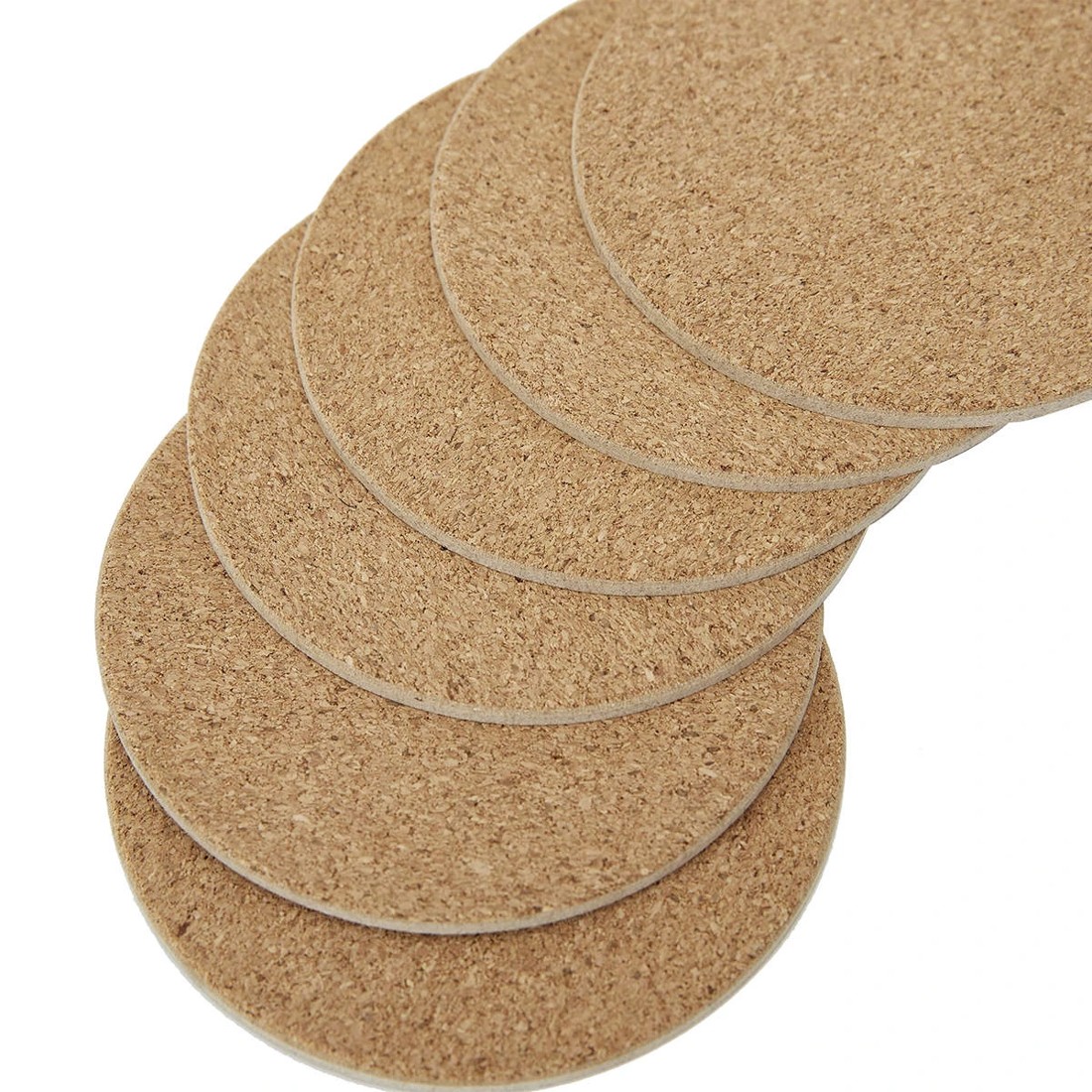2 Set of 6 Natural Cork Look Coasters, 2 of 5