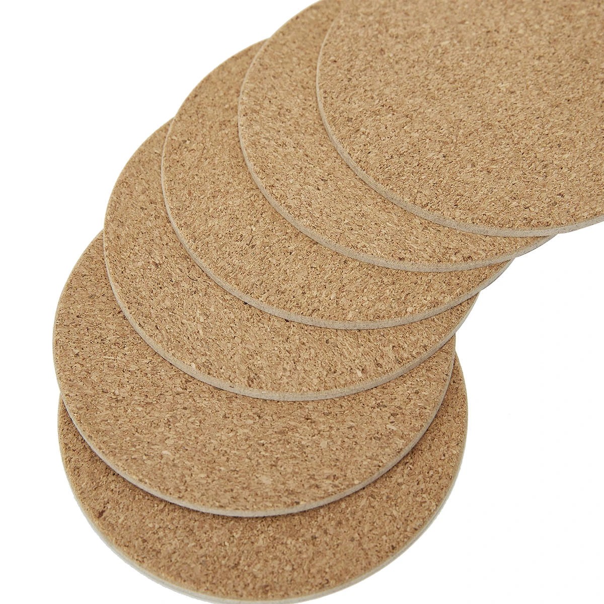 2 Set of 6 Natural Cork Look Coasters, 2 of 5