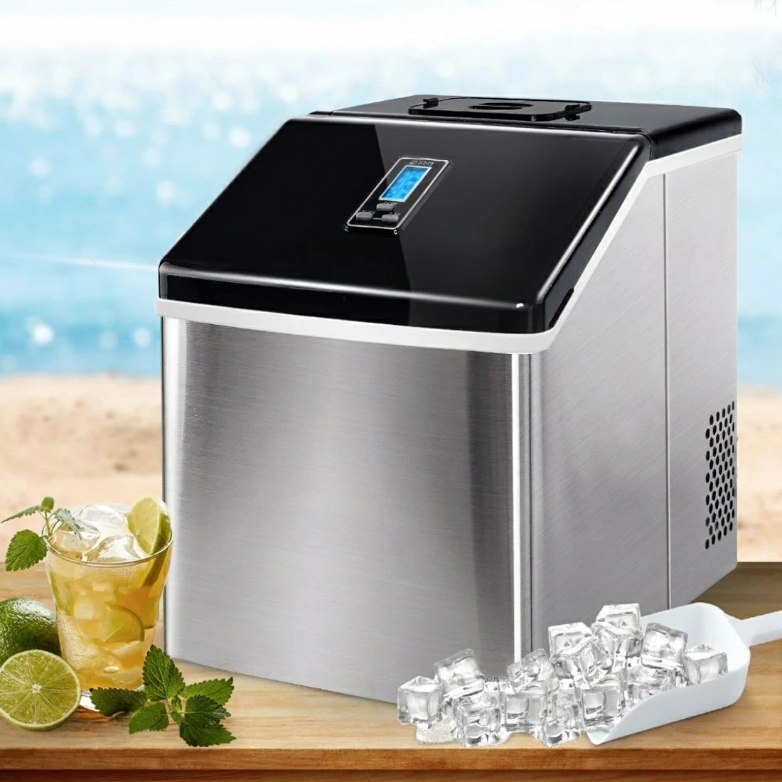 6 Devanti 18kg Ice Maker Machine Stainless Steel - Grey, 6 of 6