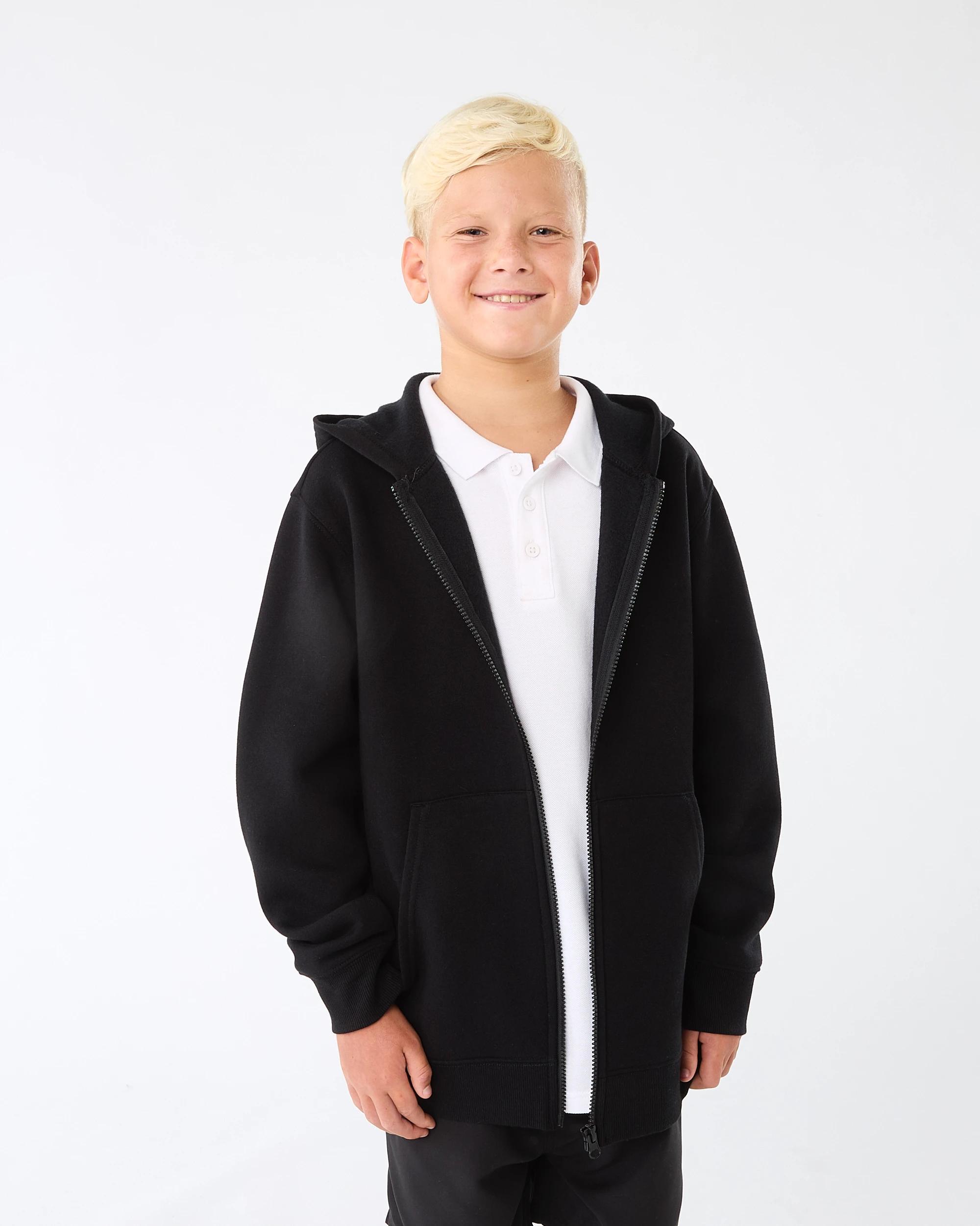 1 Zip Through Hoodie Black, 1 of 7