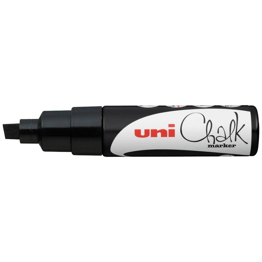 1 Uni Liquid Chalk Marker Chisel Tip Black, 1 of 2