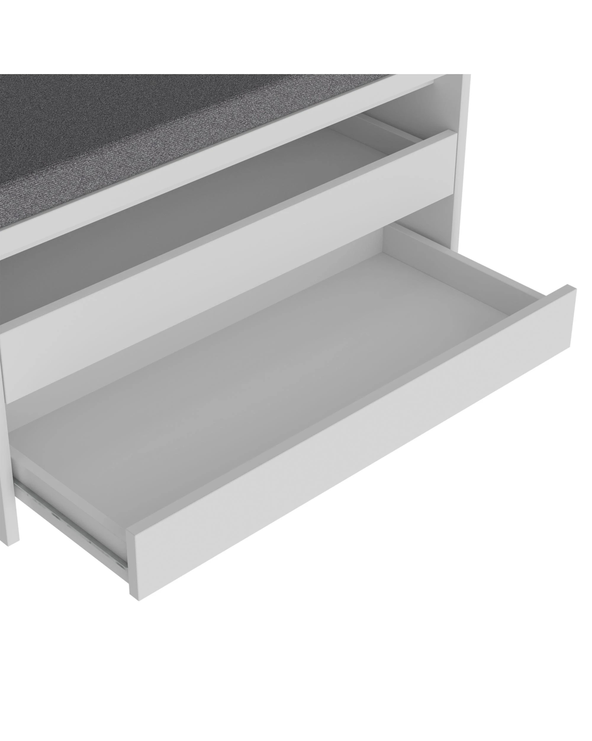 5 Kodu Shoe Cabinet Seat Bench 2 Drawers - White, 5 of 5