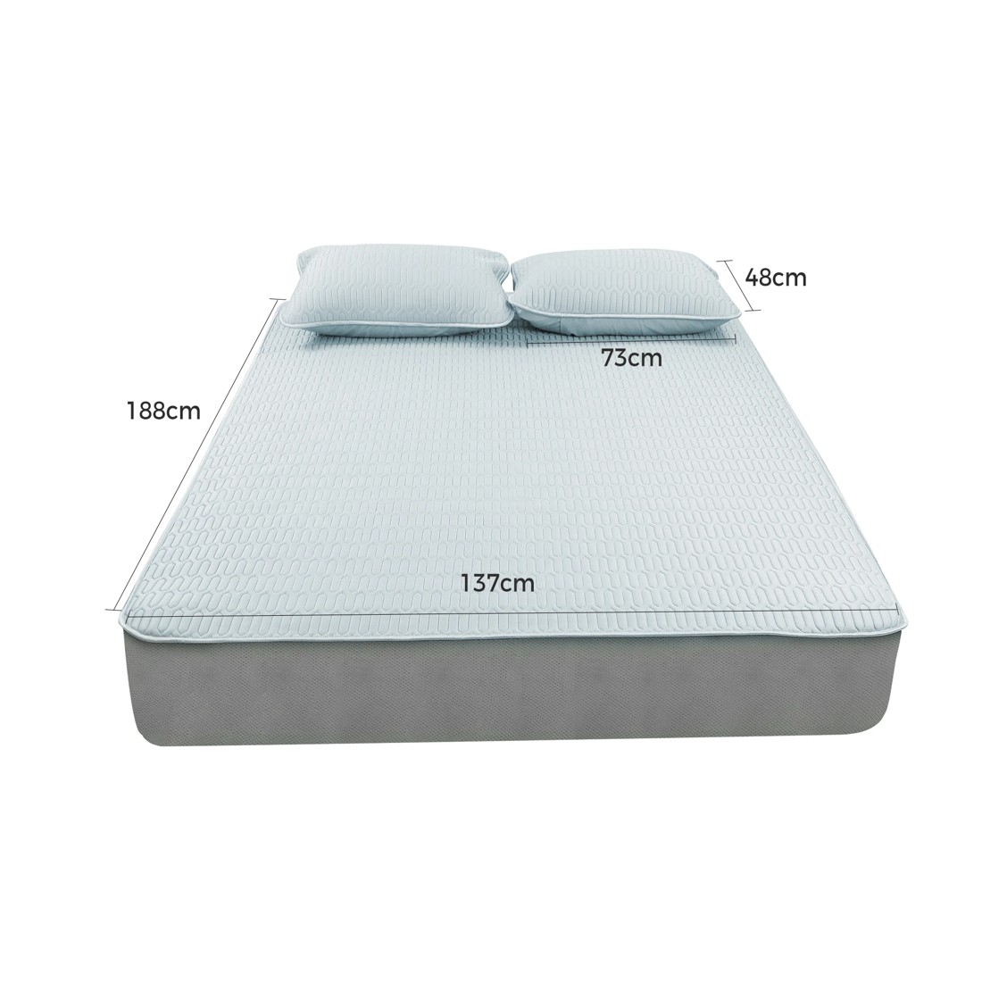 3 Dreamz Grey Cooling Bed Sheet Set - Double Bed, 3 of 5