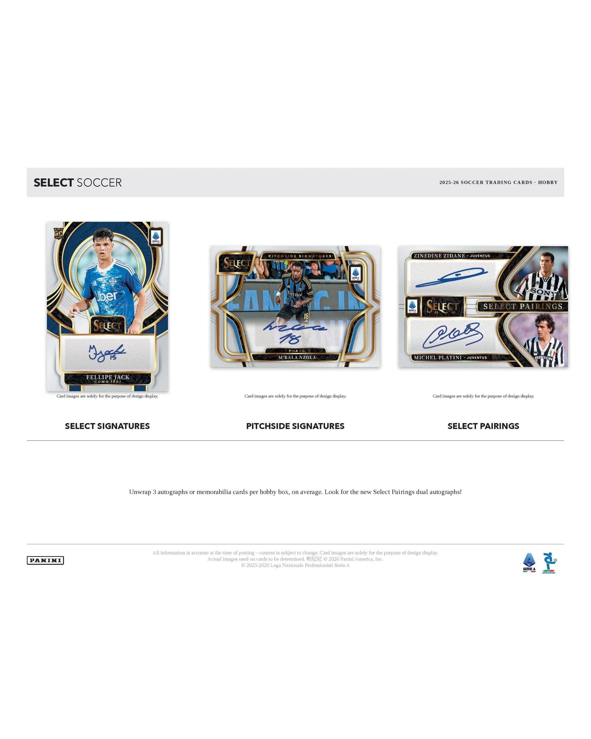 5 Panini 2025/2026 Select Serie A Soccer Hobby Pack, 5 of 7