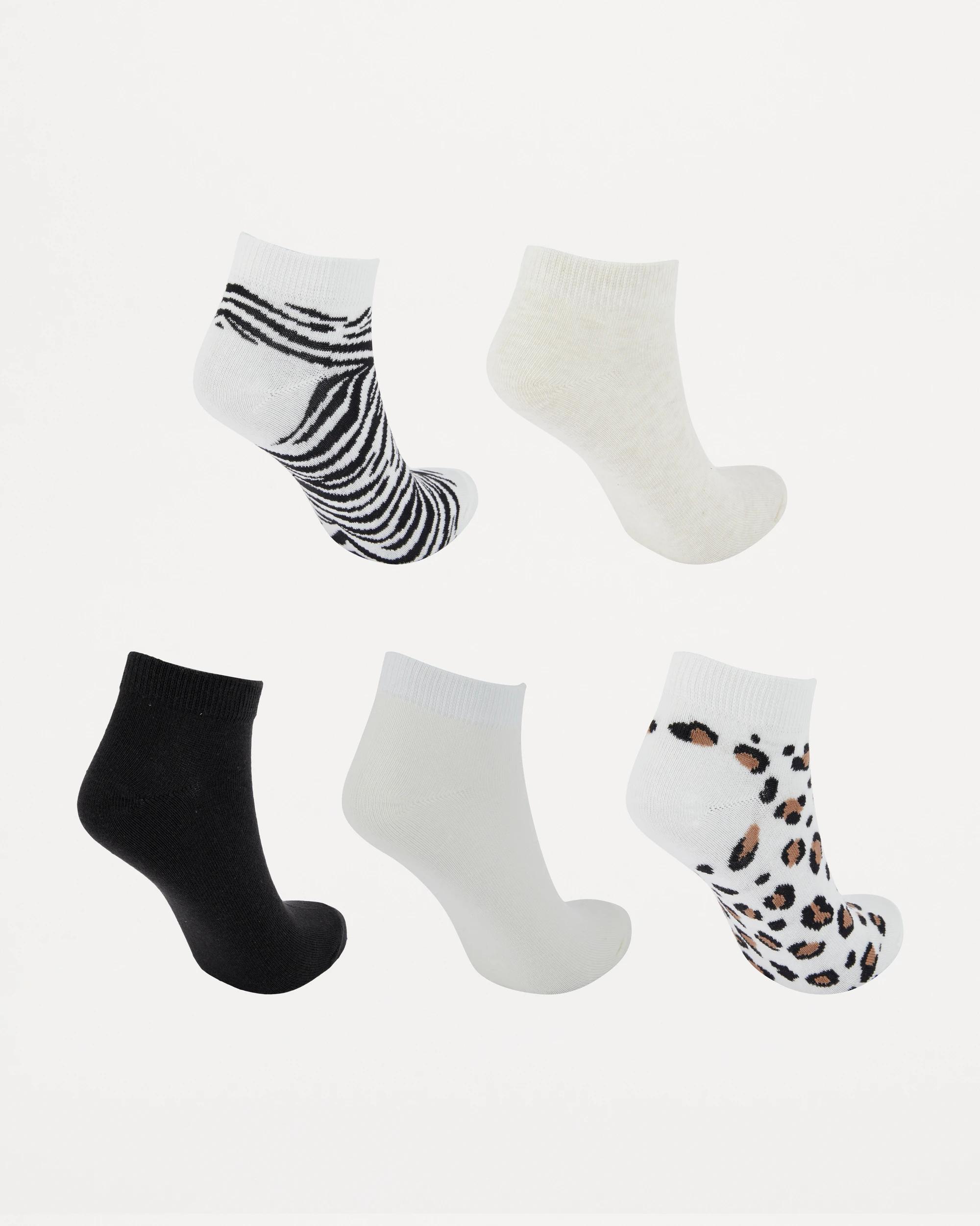 2 5 Pack Fashion Low Cut Socks Animal, 2 of 3