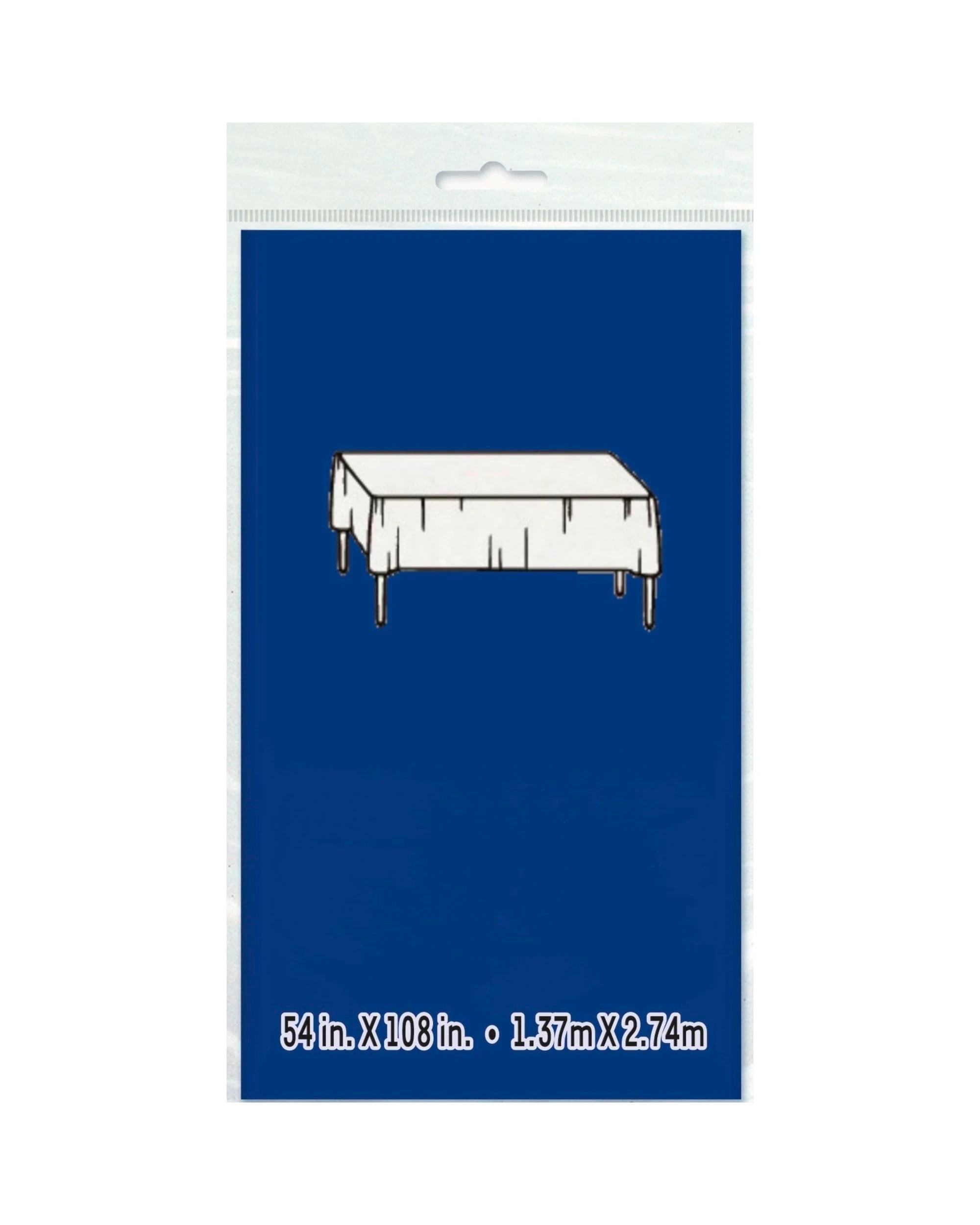 2 True Navy Blue Rectangular Plastic Tablecloth - Blue, 2 of 2