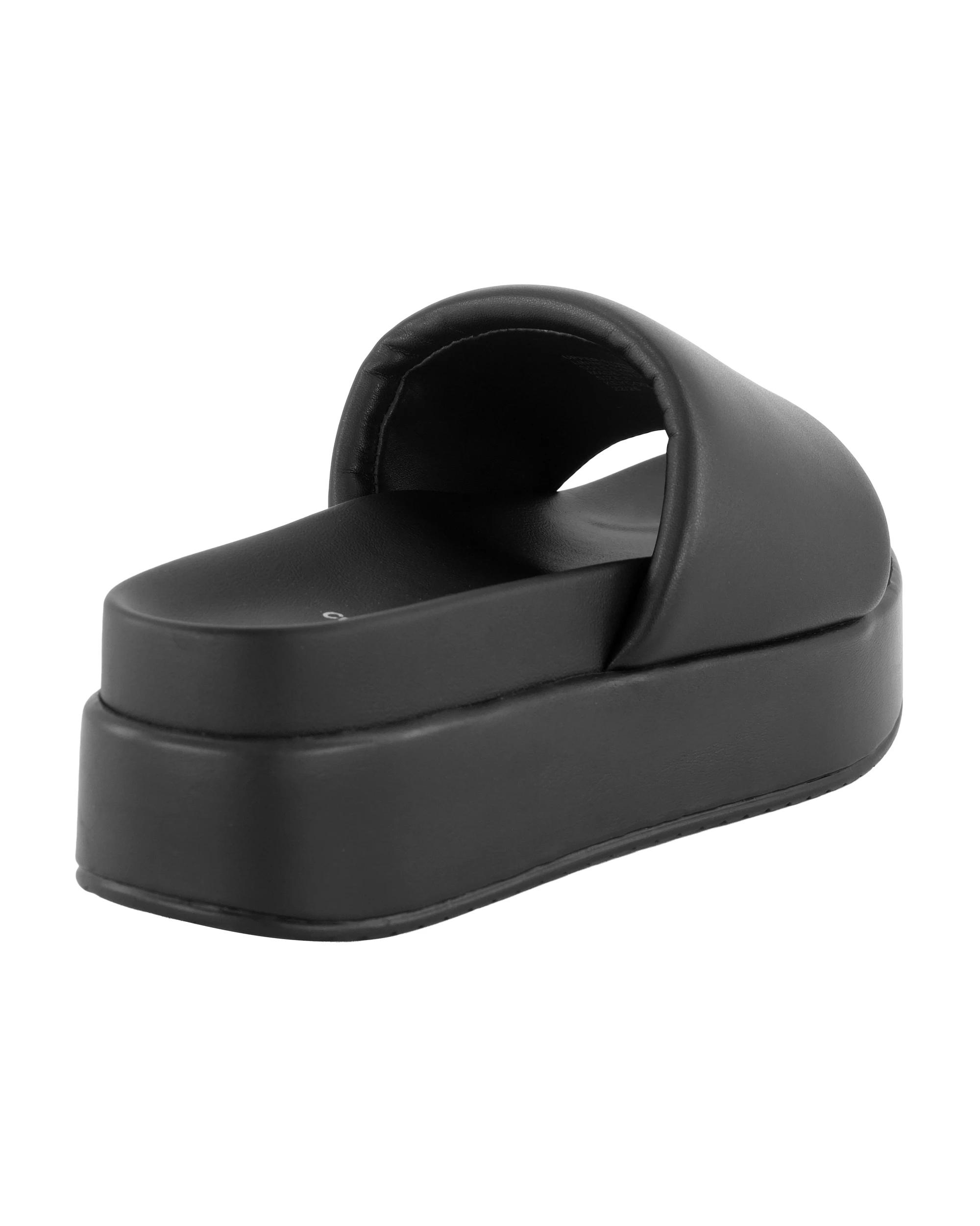 4 Casual Mule Platform Heels Black, 4 of 5