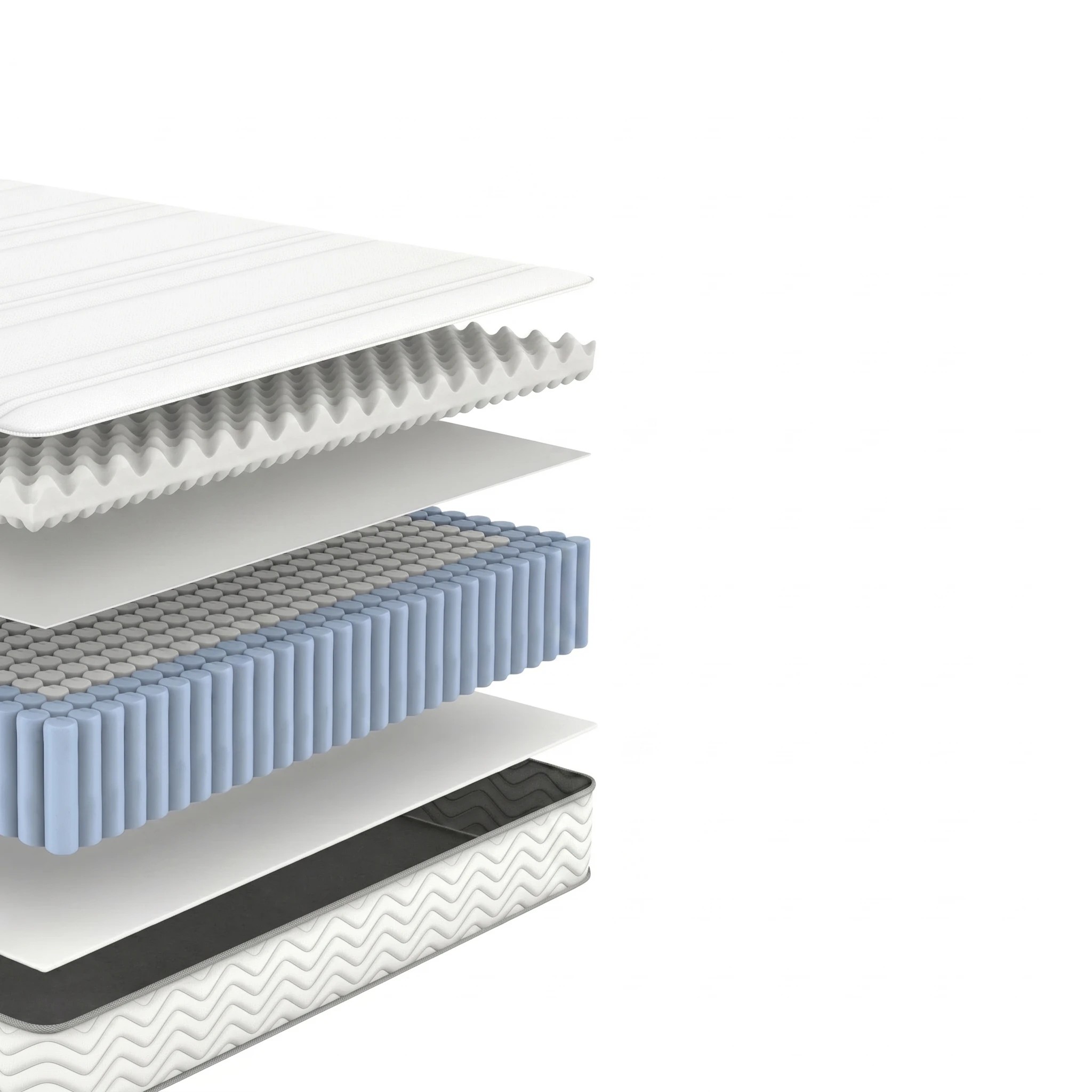 2 Giselle Bedding Mattress 20cm with Reinforced Edge Support Egg-Crate - Double Bed - White, 2 of 7