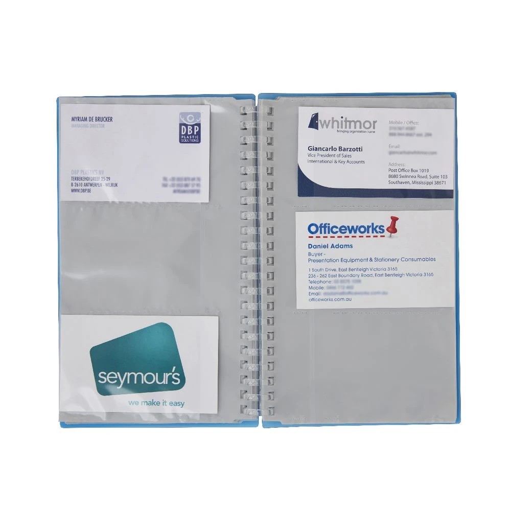 2 Aqua Drops Business Card Holder 120 Capacity Blue, 2 of 2