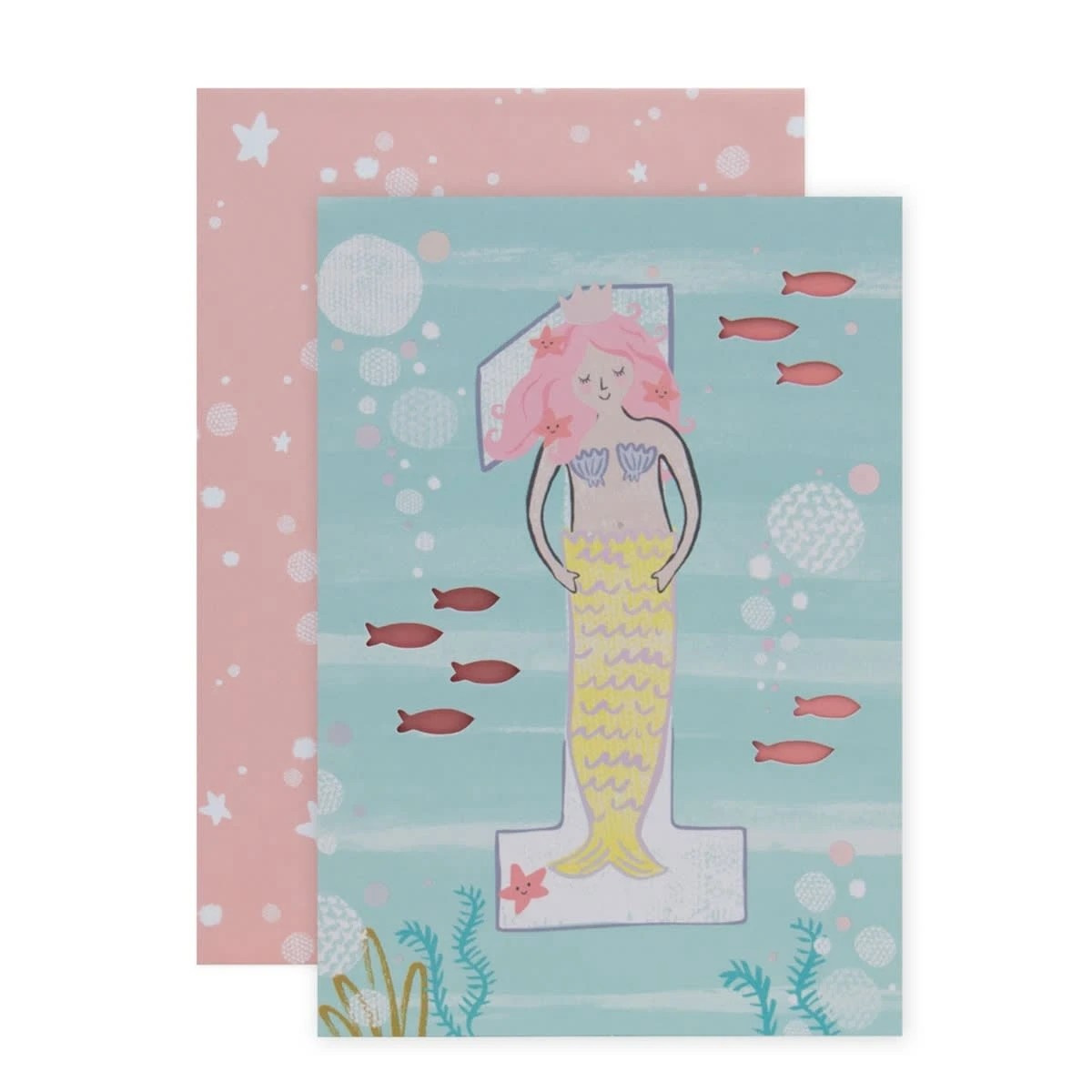 1 Connections from Hallmark 1st Birthday Card - Mermaid & Fish, 1 of 3
