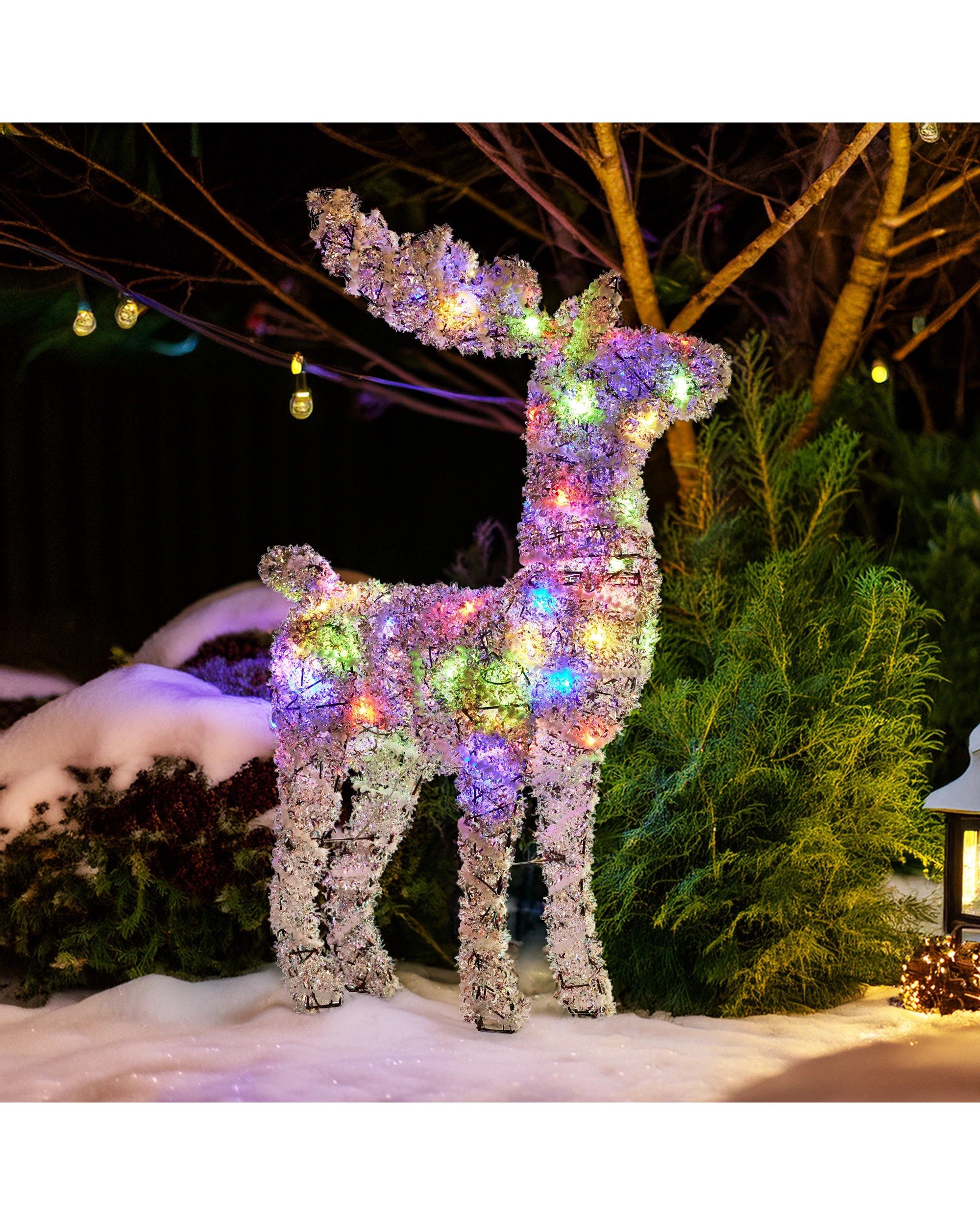 7 Christabelle 112cm Animated Reindeer Christmas Led Lights Indoor Outdoor Yard Statue Decoration, 7 of 7