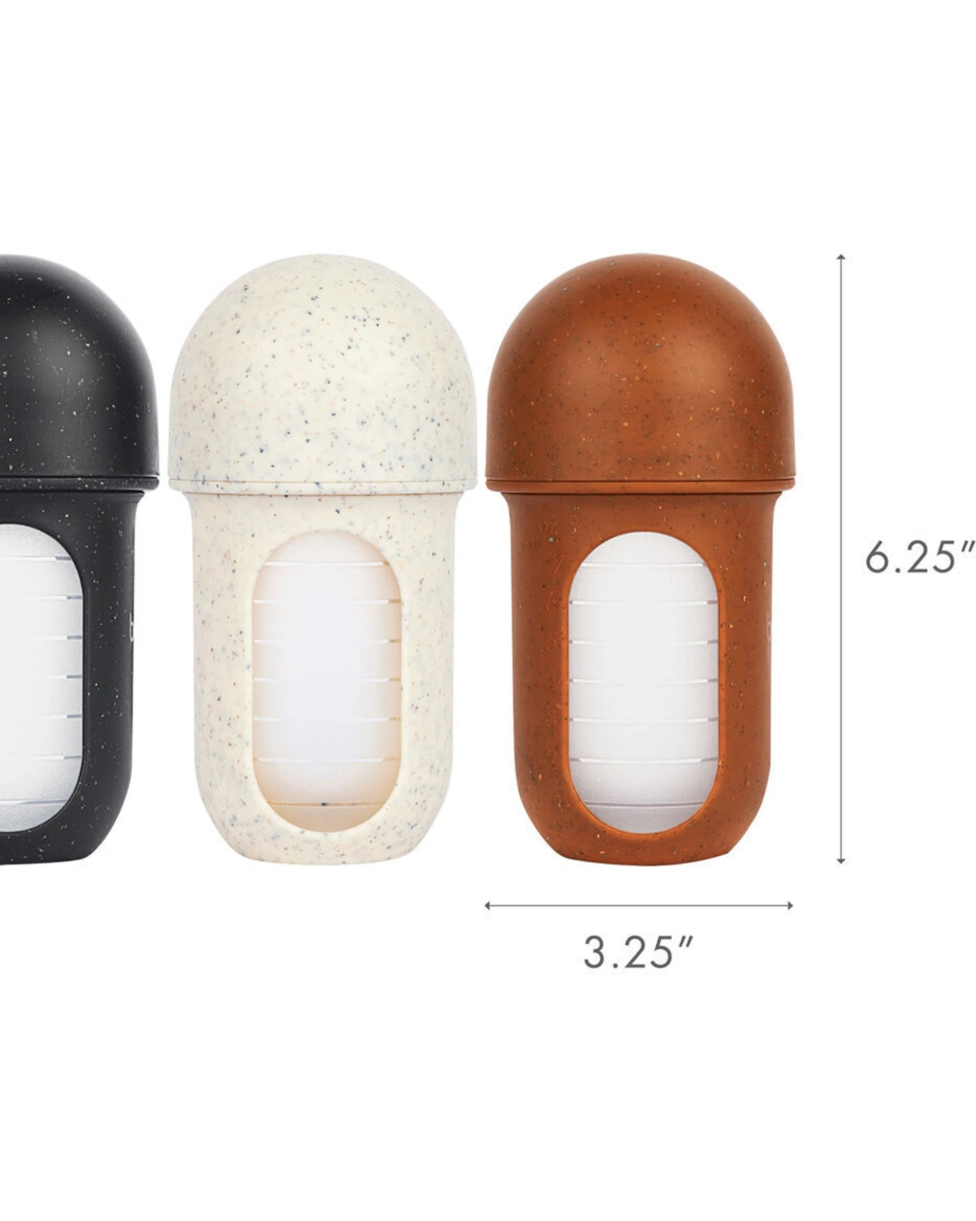 7 Boon 2x 3pc Nursh Collapsible Silicone Baby Bottle Speckle 237ml - Multi, 7 of 8