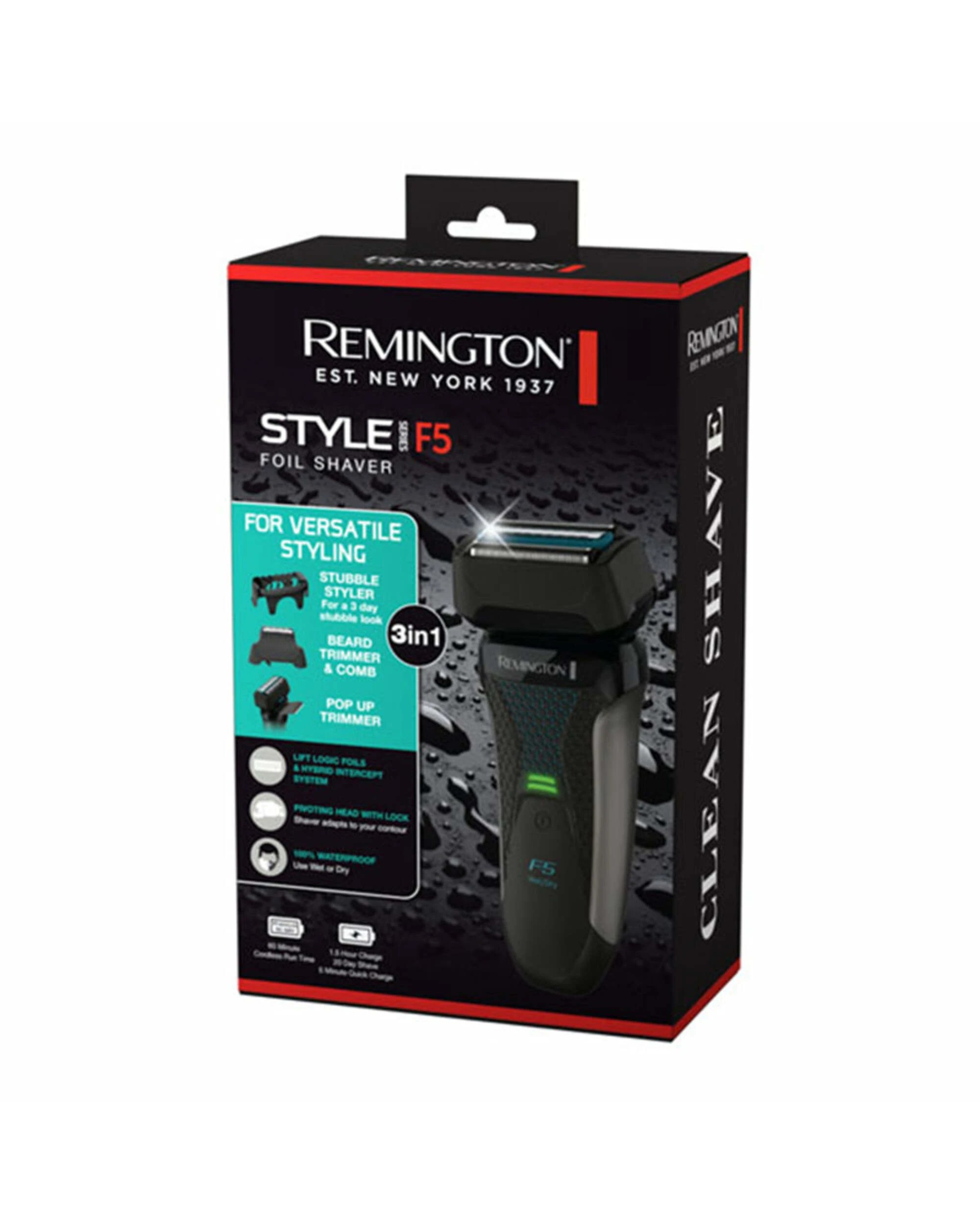 3 Remington Style Series Wet / Dry Cordless Mens Shaver - Black, 3 of 9
