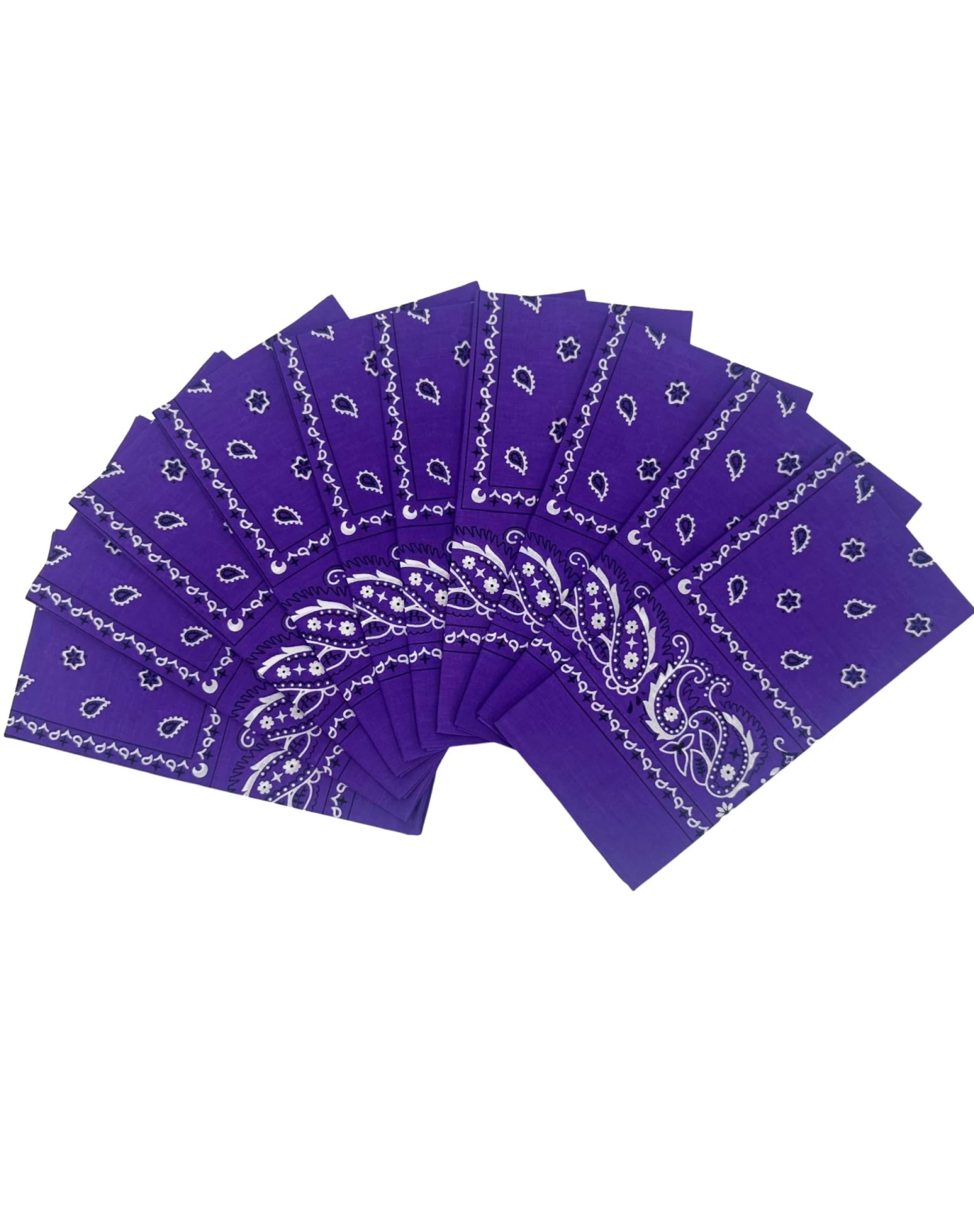 1 BR Costumes Bulk Bandana Head Wraps, 100% Cotton, Paisley Design, 1 of 6