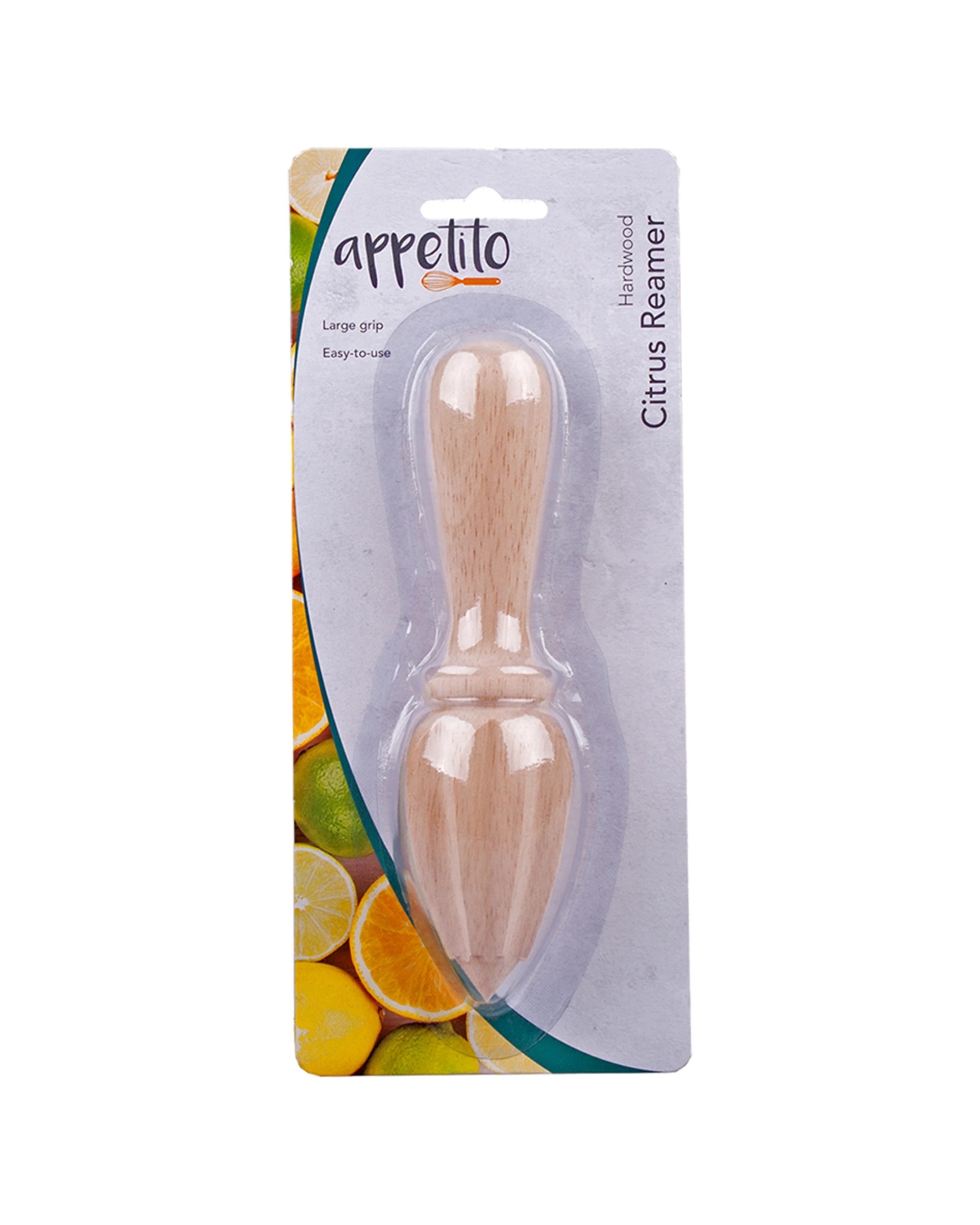 2 Appetito 6PK Wood Citrus Reamer Carded Home Kitchen Cooking - Natural, 2 of 2