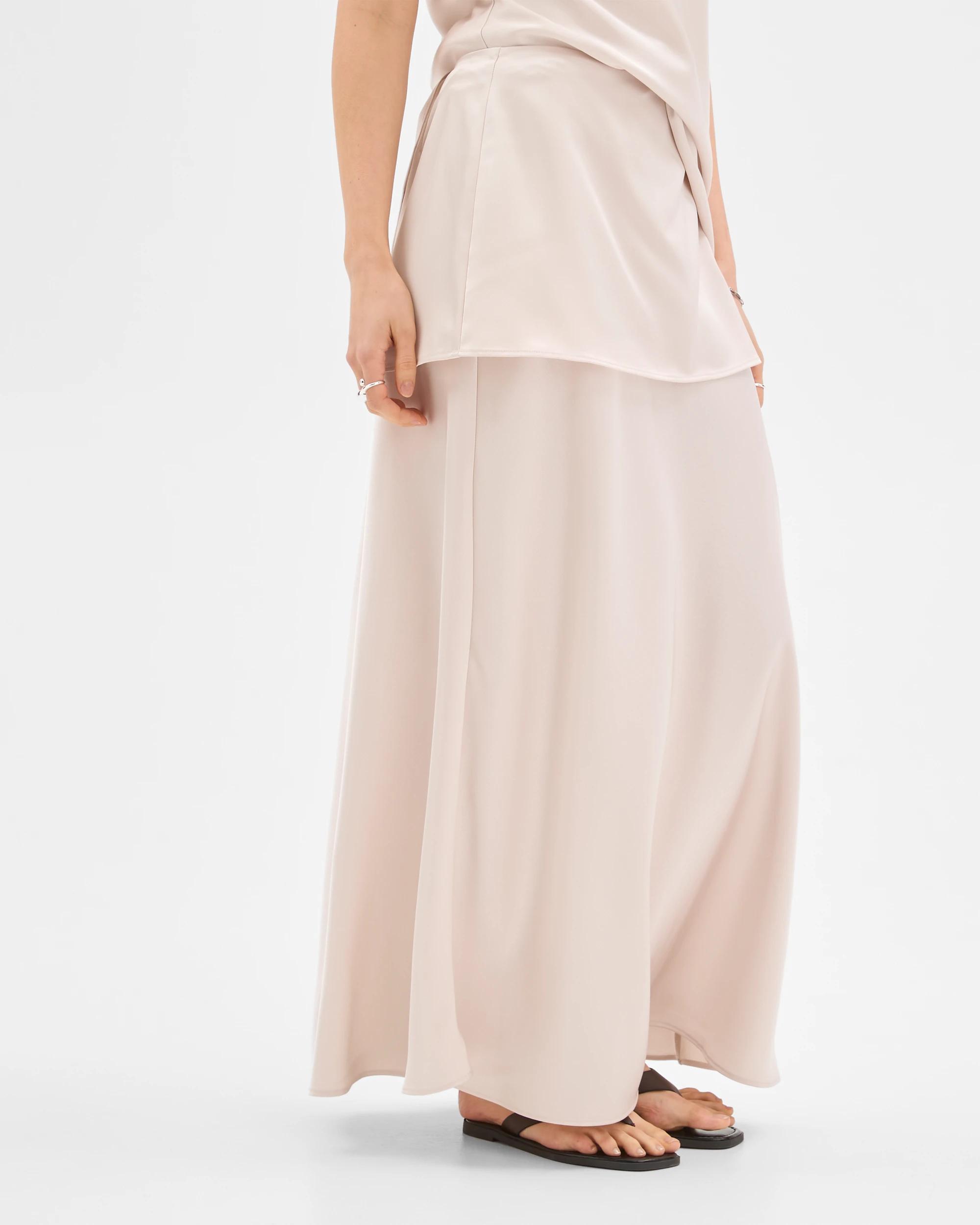 5 Lily Loves Satin Layered Maxi Skirt PEARL, 5 of 7