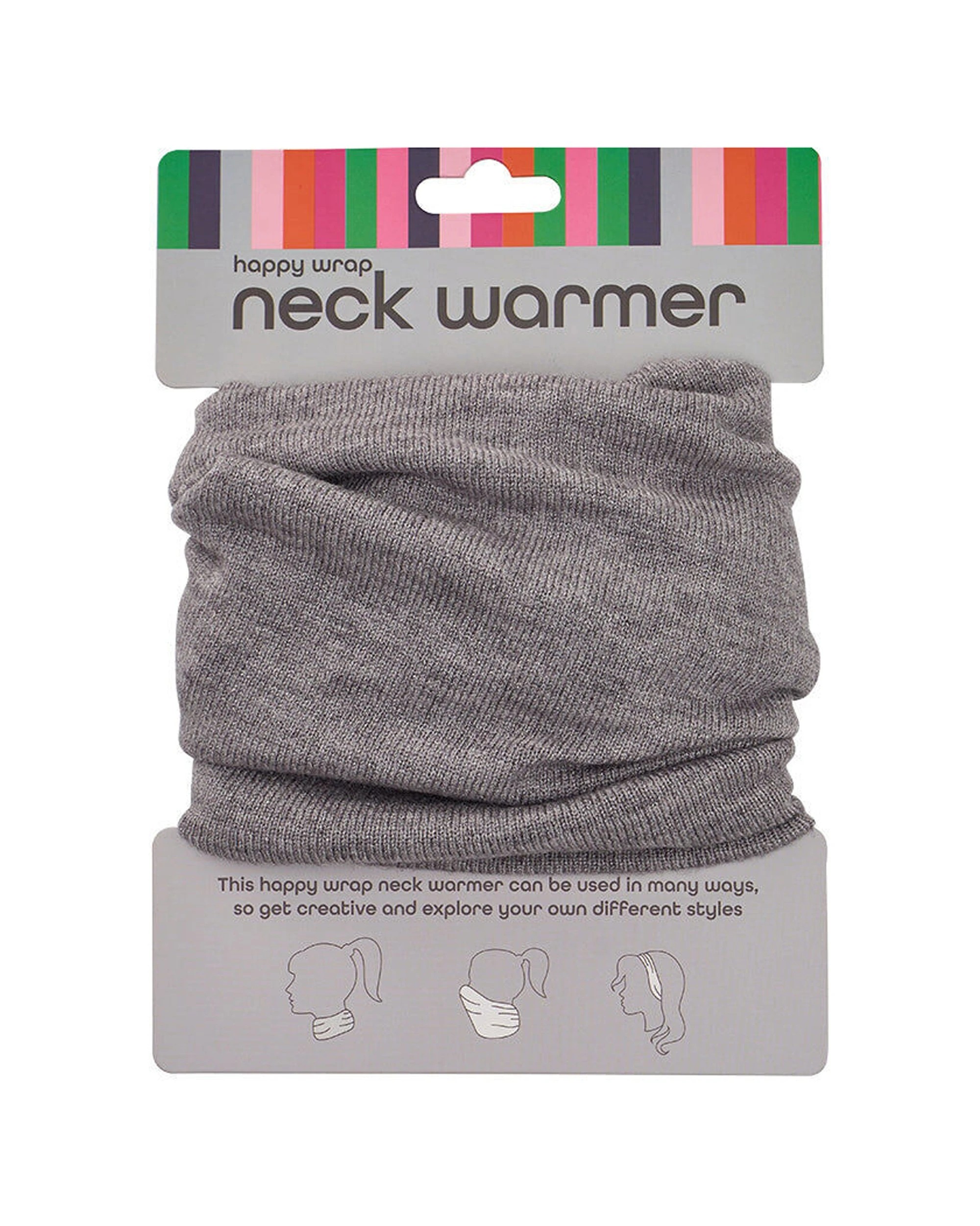 1 Annabel Trends Happywrap Neck Warmer Travel Accessory One Size Multipurpose - Grey, 1 of 3