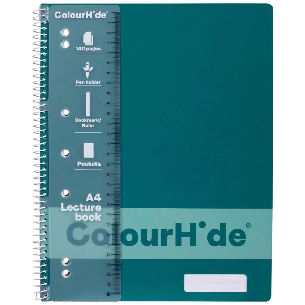 1 ColourHide A4 Lecture Book 140 Page Teal, 1 of 2
