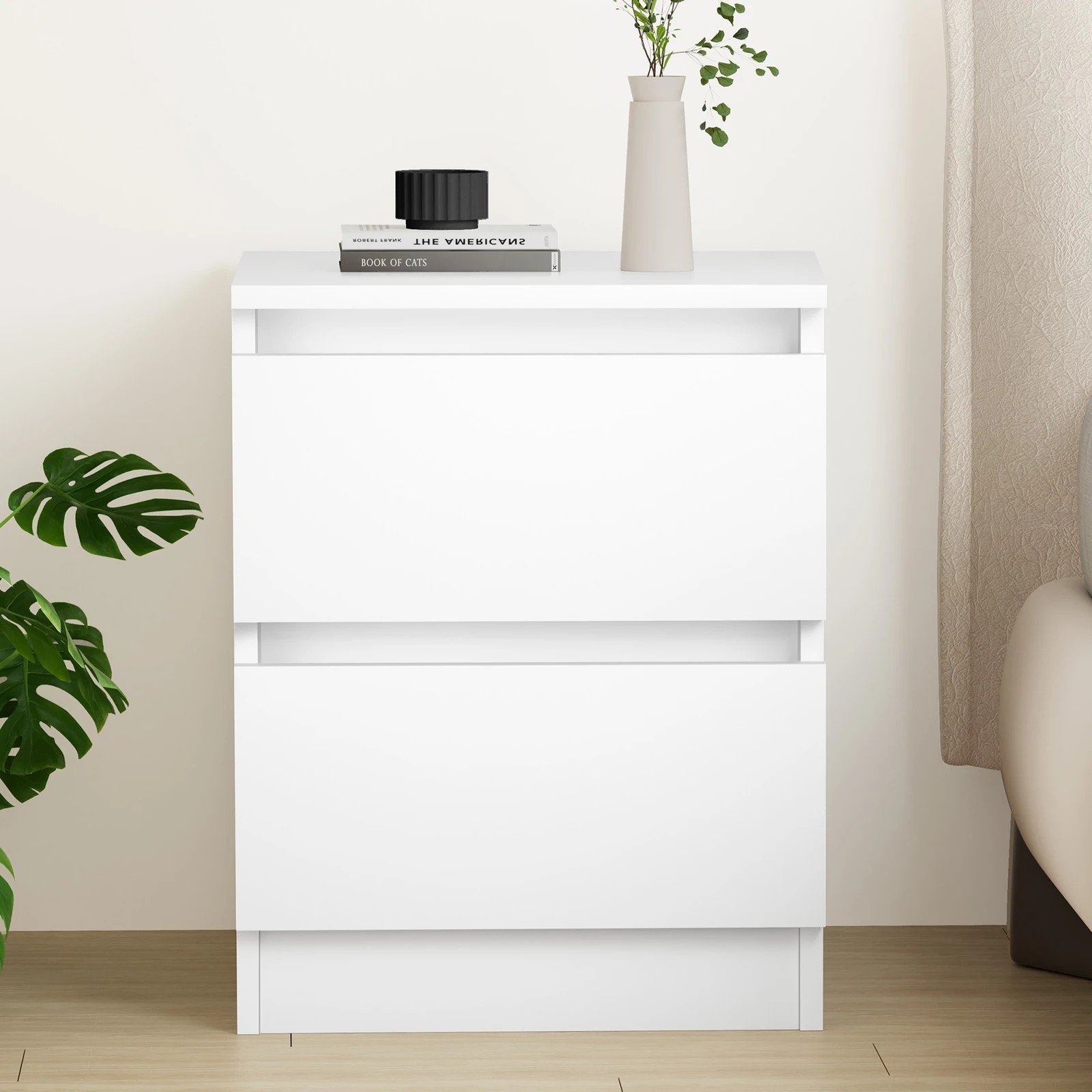 10 Alfordson Bedside Table Nightstand Storage Cabinet Side End Table - White, 10 of 10