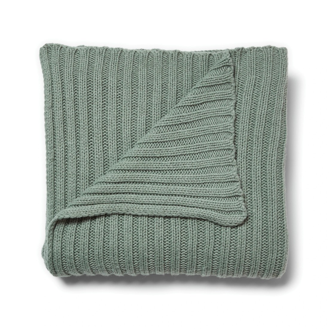 4 Chunky Knit Ribbed Throw - Sage, 4 of 7