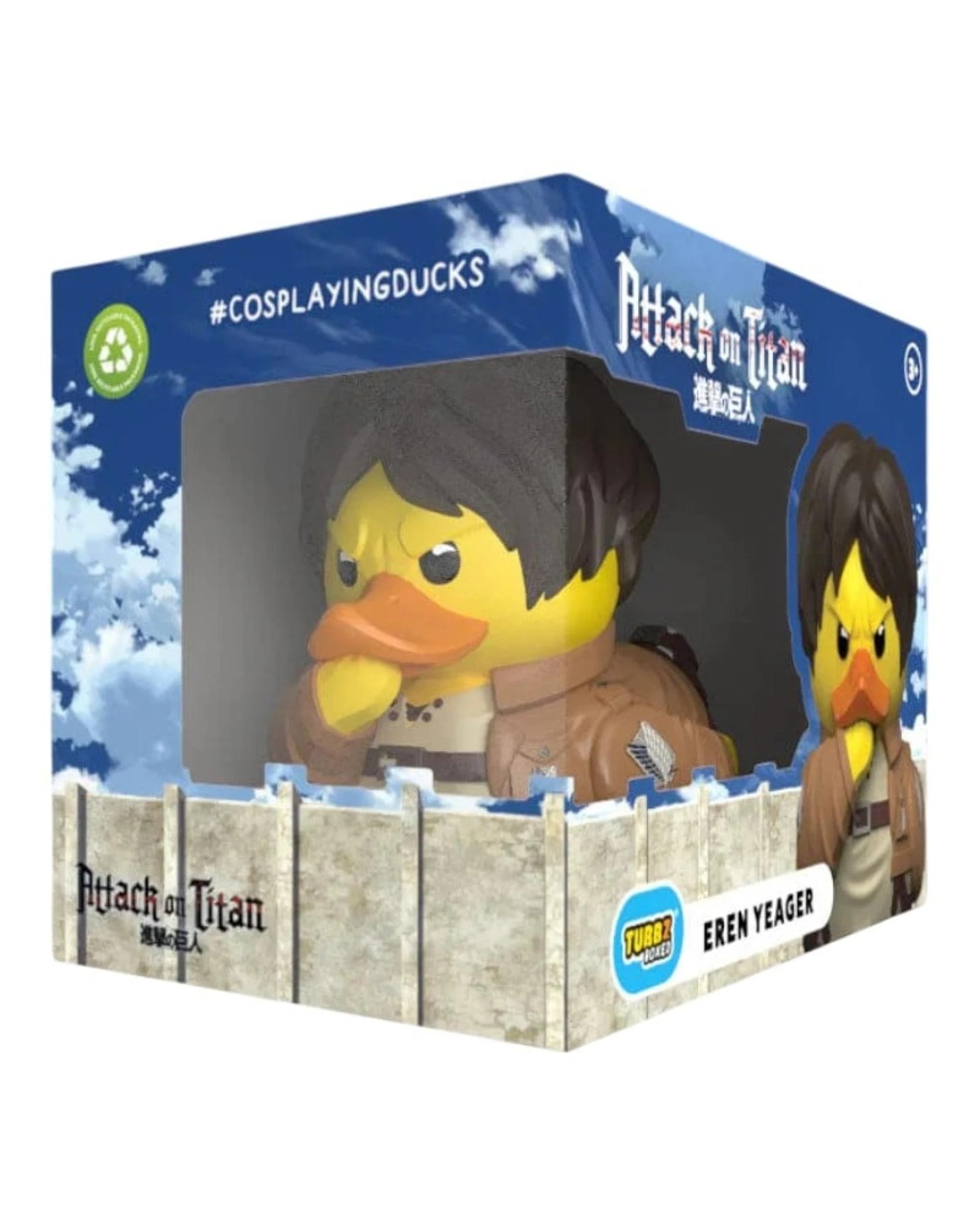 1 TUBBZ Attack on Titan Eren Yeager Boxed Edition Cosplaying Duck Figure, 1 of 3