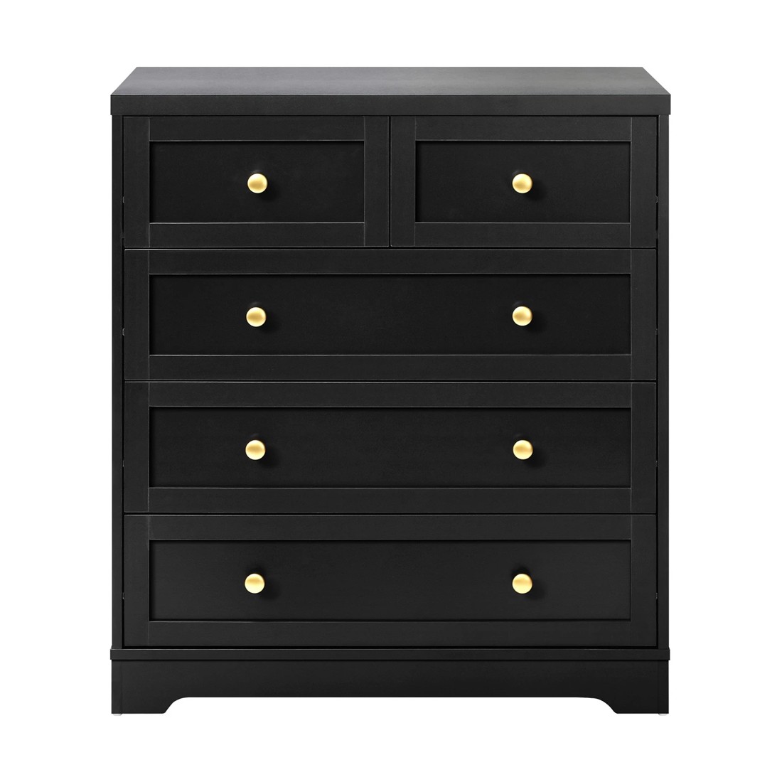6 Oikiture 5 Chest Of Drawers Tallboy Dresser Table Storage Cabinet
 - Black, 6 of 10