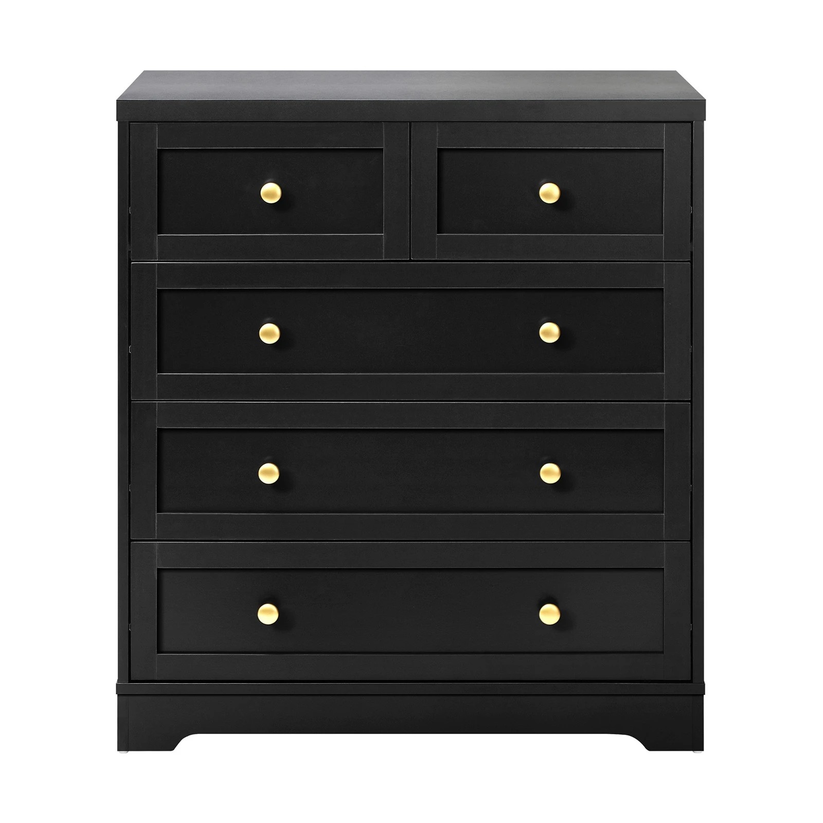 6 Oikiture 5 Chest Of Drawers Tallboy Dresser Table Storage Cabinet
 - Black, 6 of 10