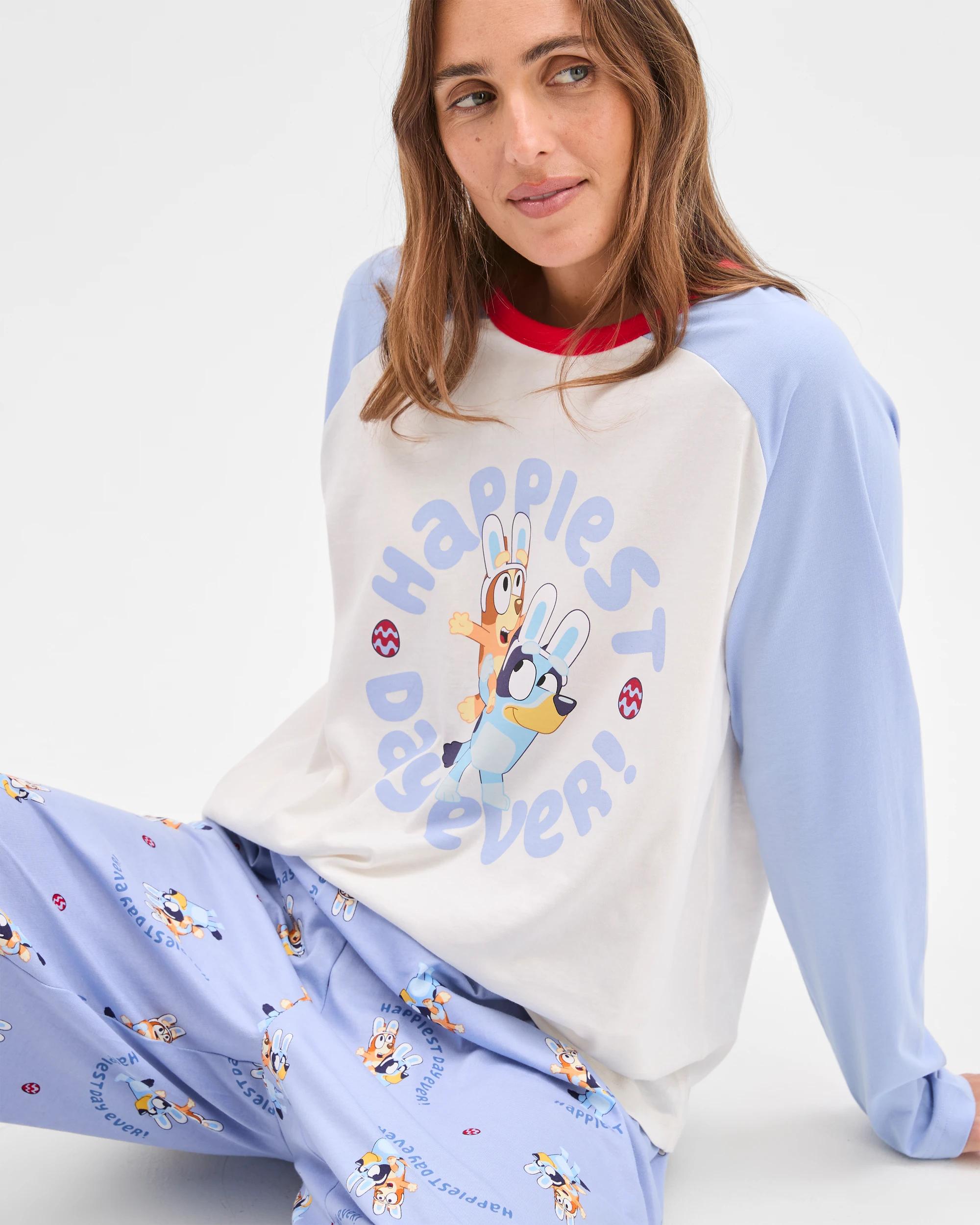 4 Family Matching Australian Cotton Easter Womens Pyjama Set - Bluey BLUEY, 4 of 8