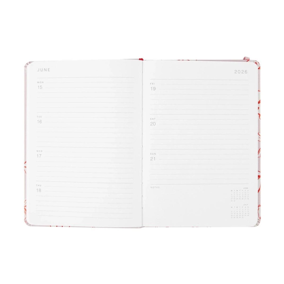 6 2026 A5 Weekly Diary - Bow, 6 of 8