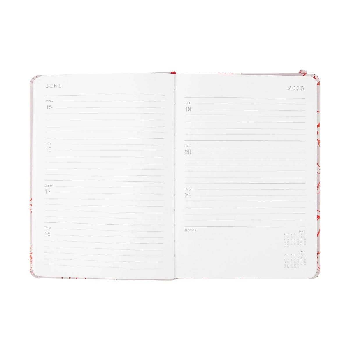 6 2026 A5 Weekly Diary - Bow, 6 of 8