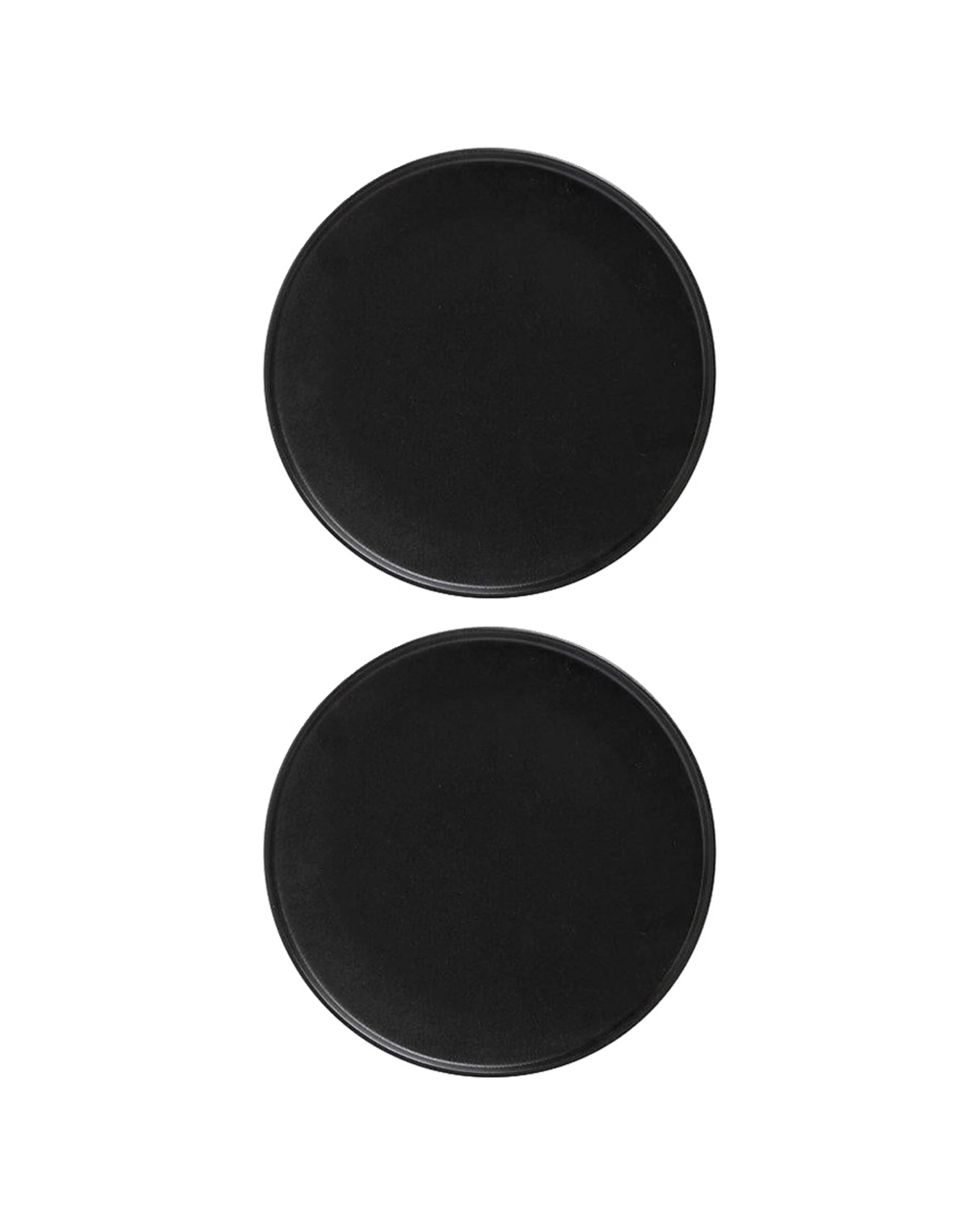1 Maxwell & Williams 2x Porcelain Caviar High Rim Plate Set 26.5cm - Black, 1 of 2