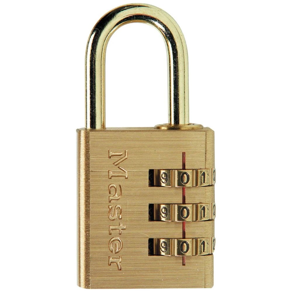 1 Masterlock Comb Brass Padlock 30mm, 1 of 5