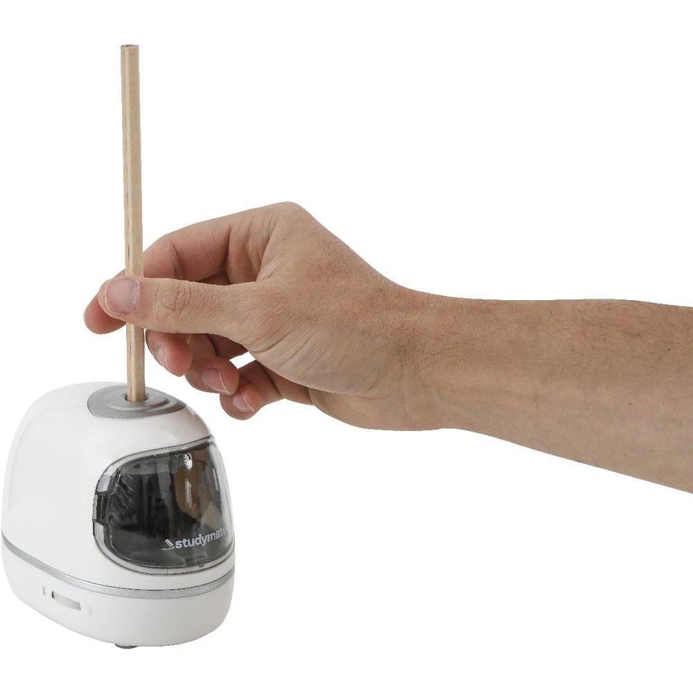3 Studymate Electric Pencil Sharpener White, 3 of 4