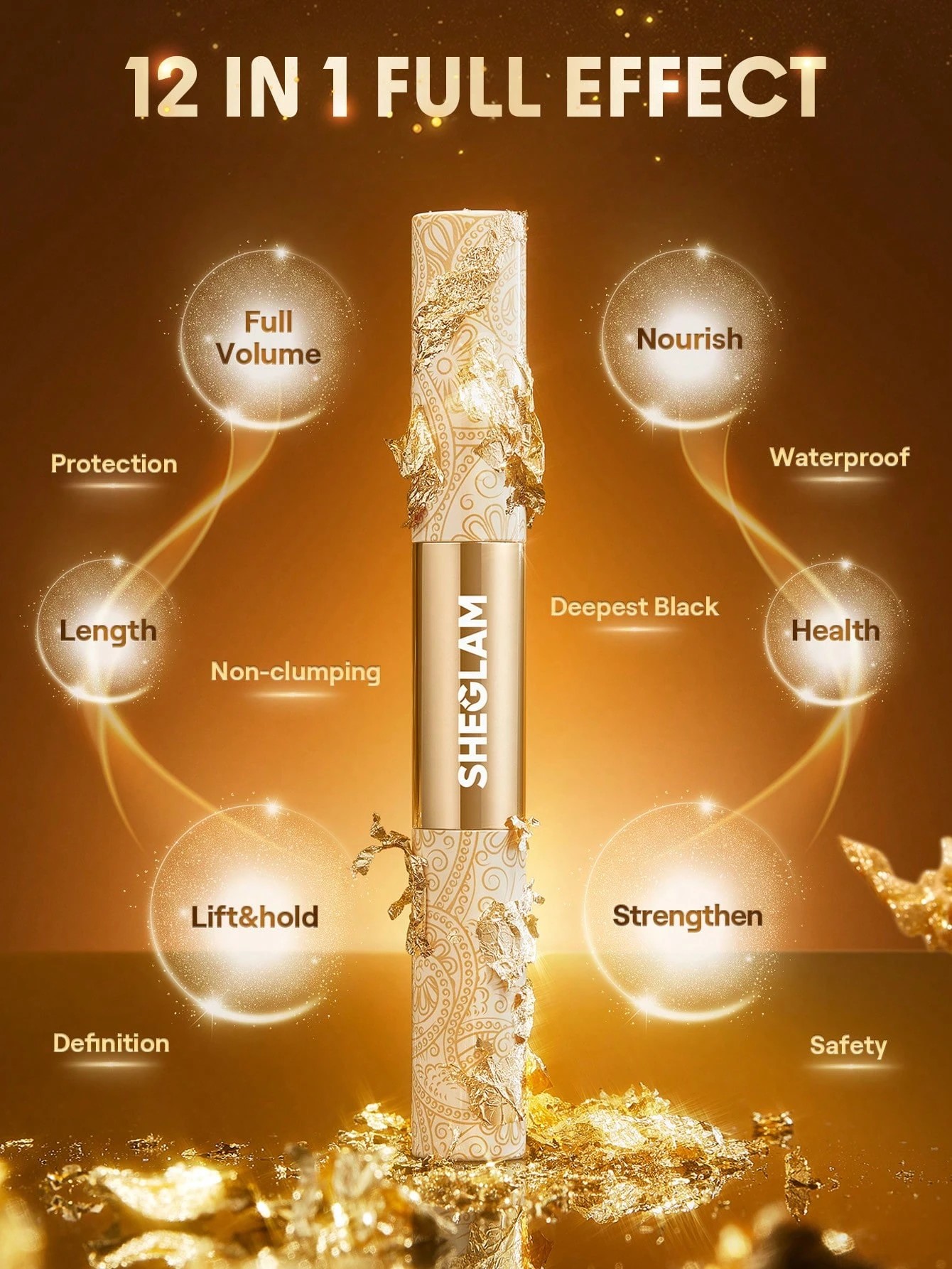 4 SHEGLAM All-In-One 24K Multi-Effect Mascara - Black, 4 of 5