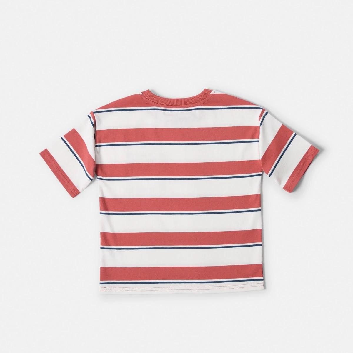 9 Oversized Stripe T-shirt Red Stripe, 9 of 9