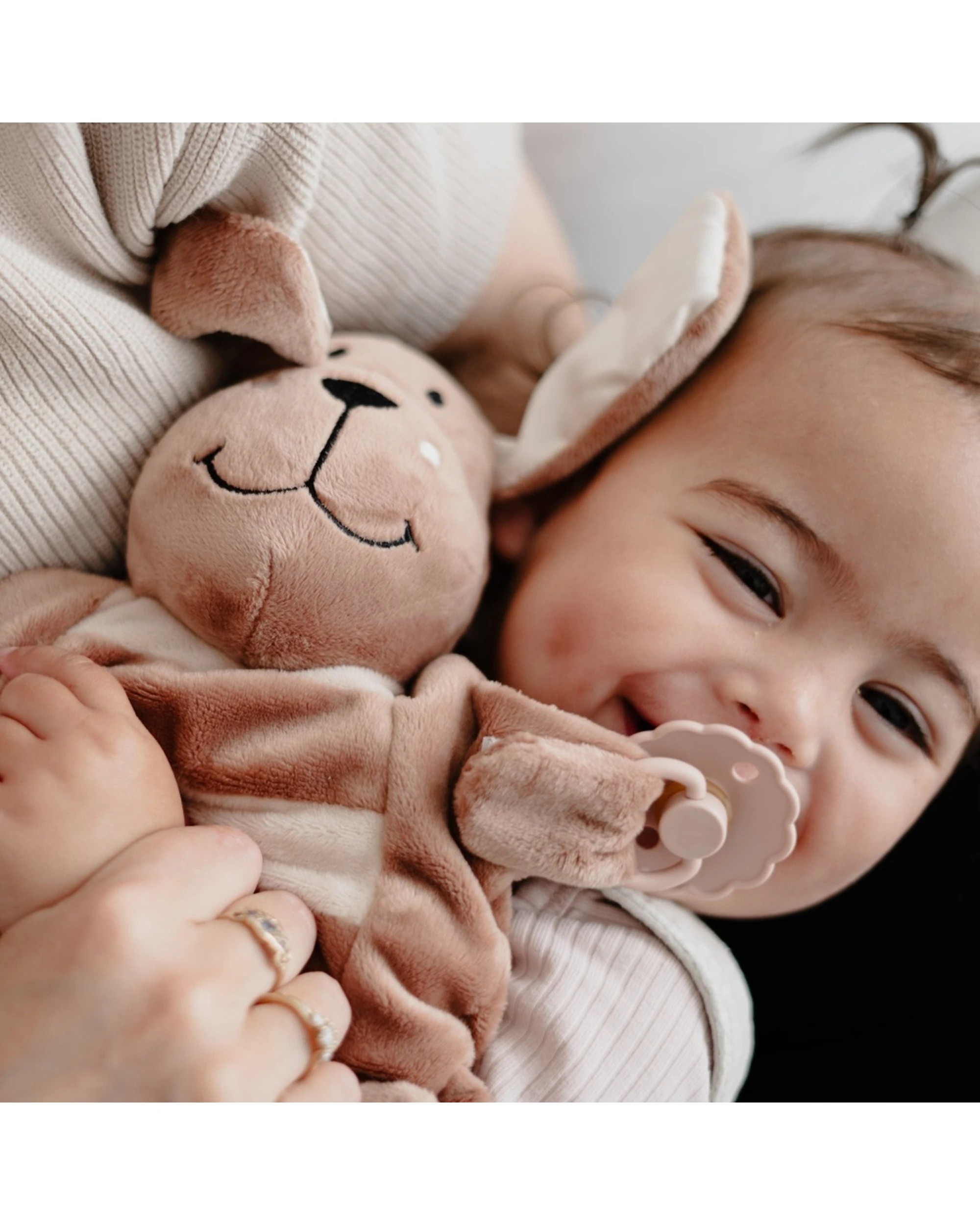3 Sleepytot Award Winning Comforter Dummy Holder Soother For Babies Puppy - Brown, 3 of 3