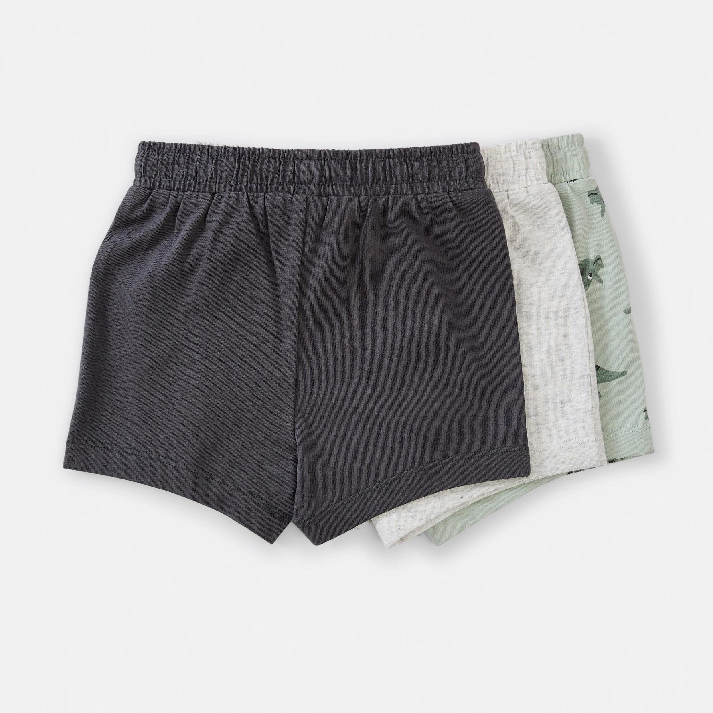 2 3 Pack Print Shorts GREEN DINOS, 2 of 8