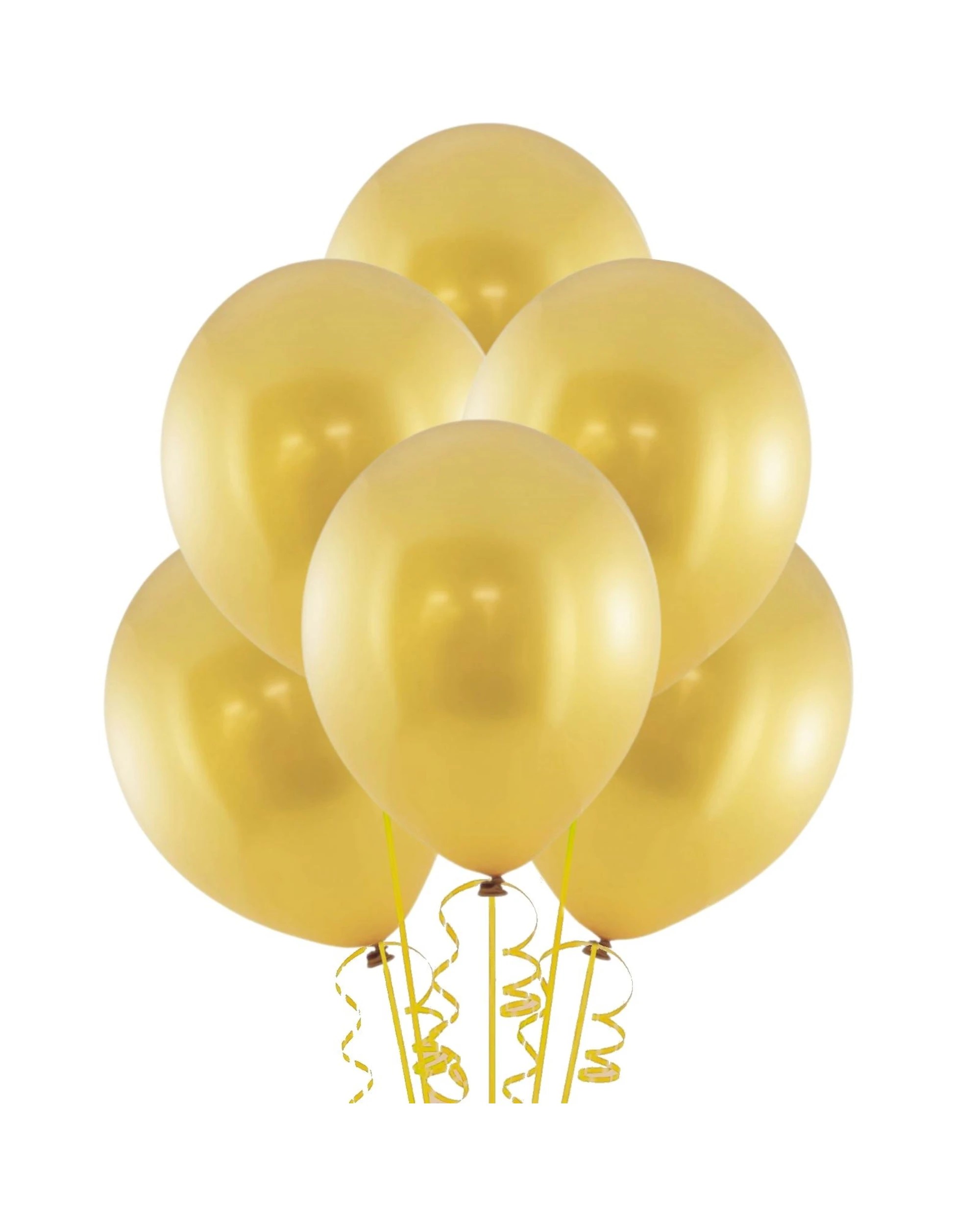 1 Alpen Metallic Latex Balloons 30cm Pack of 25 - Gold, 1 of 2