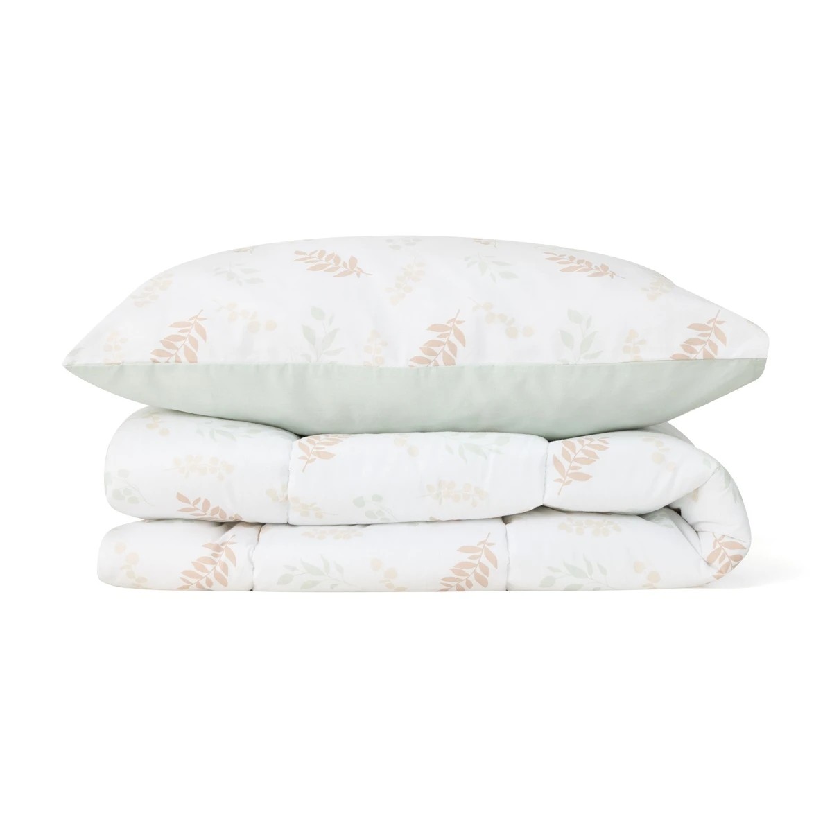 1 Reversible Cotton Cover Cot Comforter Set - Autumn, 1 of 7