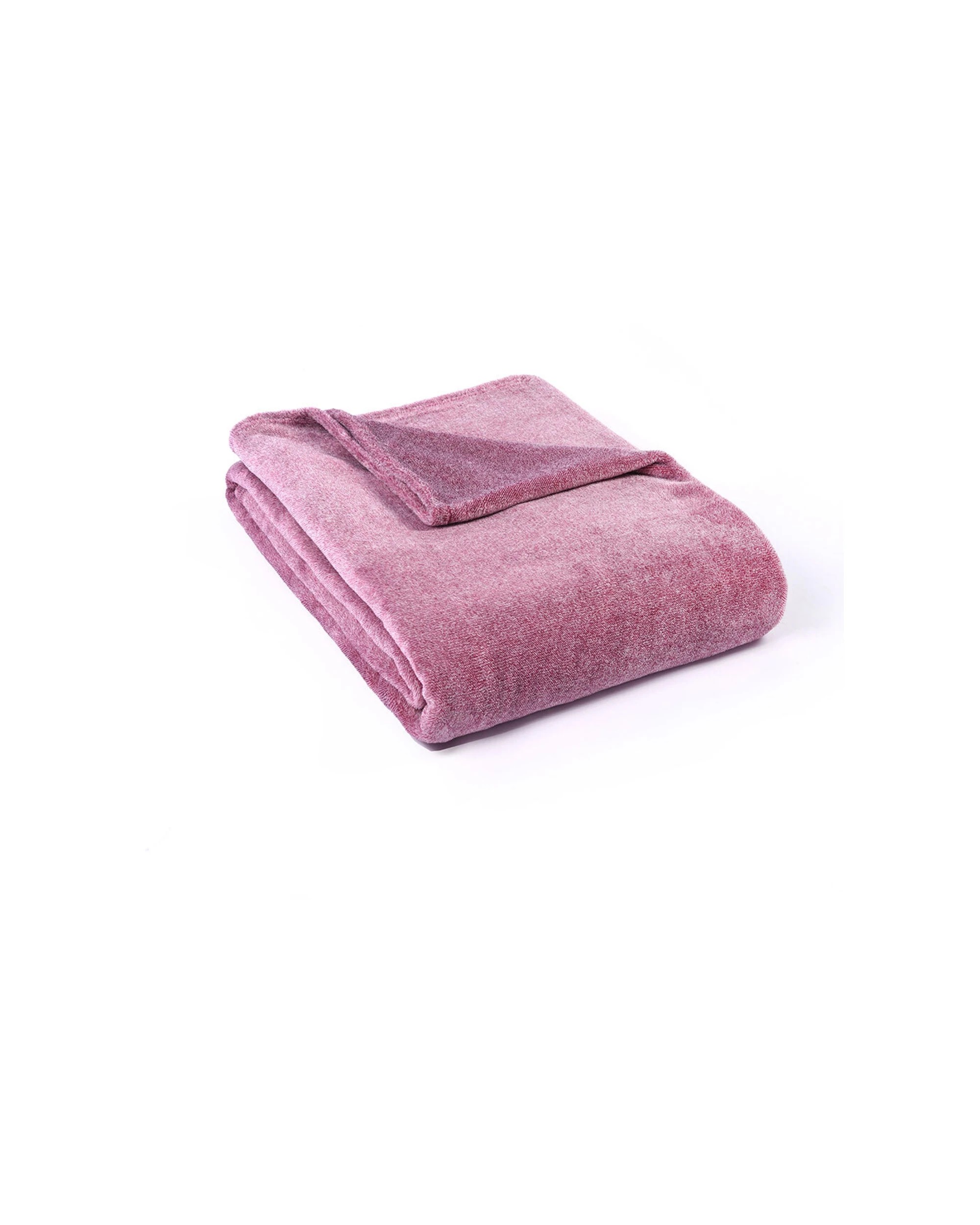 1 Jason Bed Melange 320GSM Blanket Super Soft Machine Washable - Pink, 1 of 4